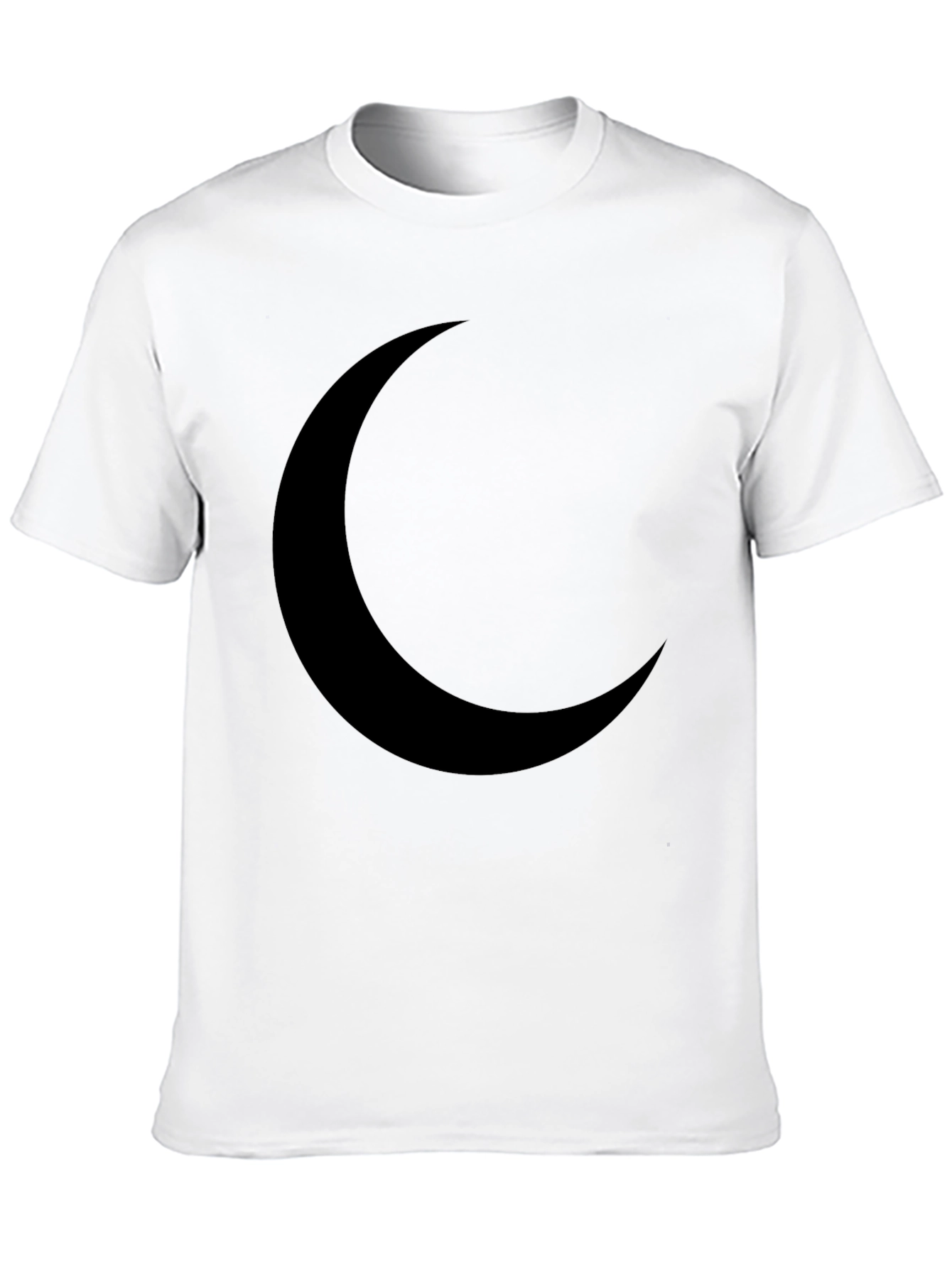 Crescent Moon Graphic T-Shirt - Black
