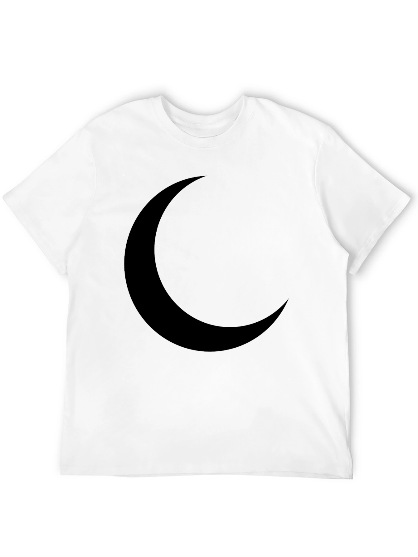 Crescent Moon Graphic T-Shirt - Black
