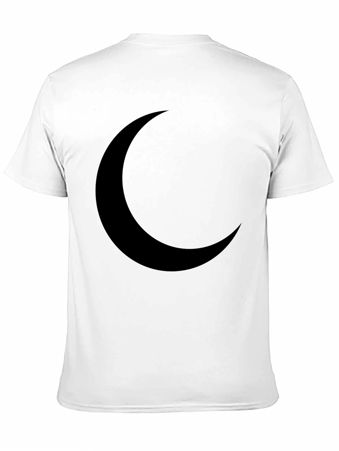Crescent Moon Graphic T-Shirt - Black