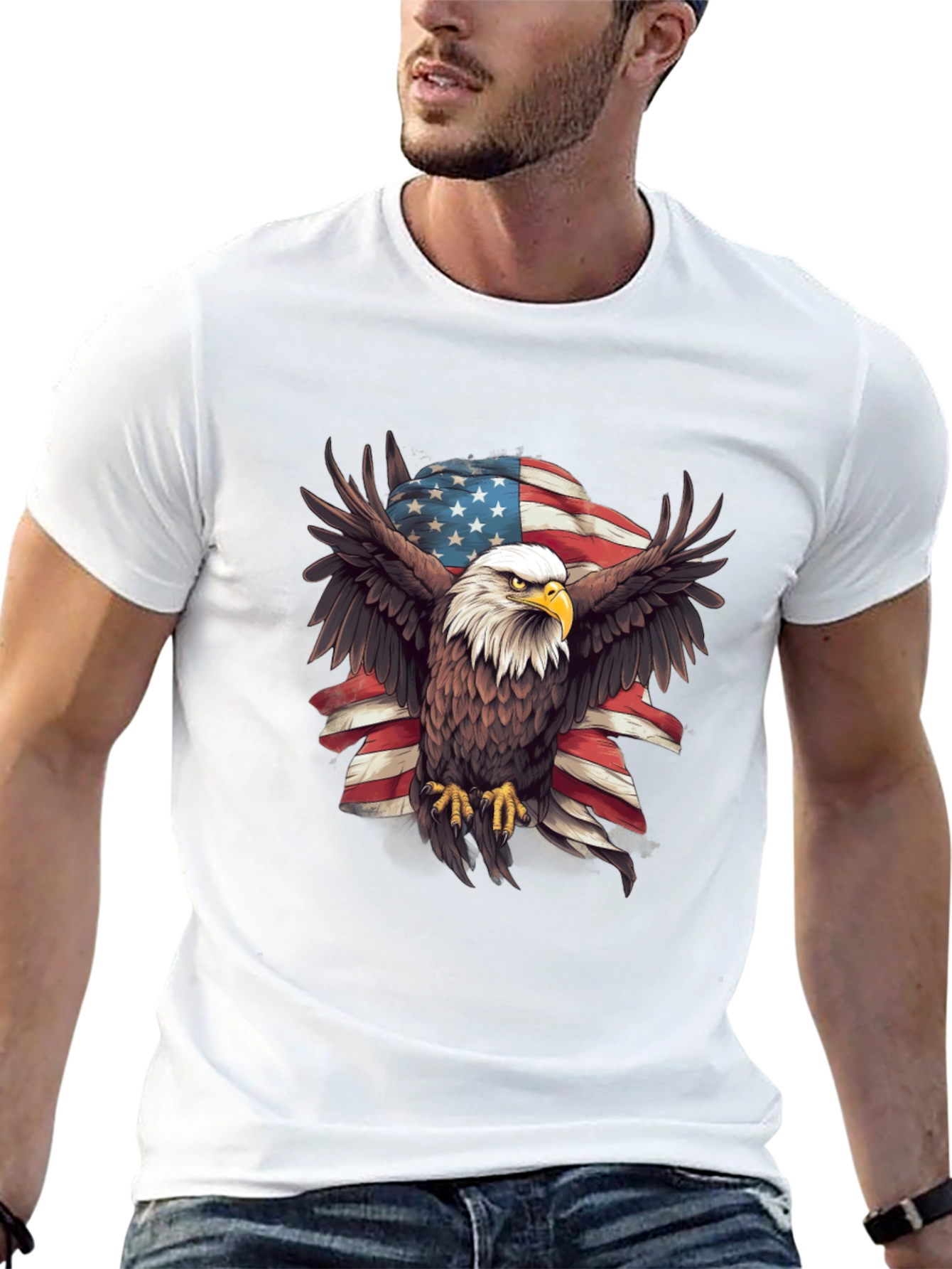 American Eagle USA Flag Graphic T-Shirt