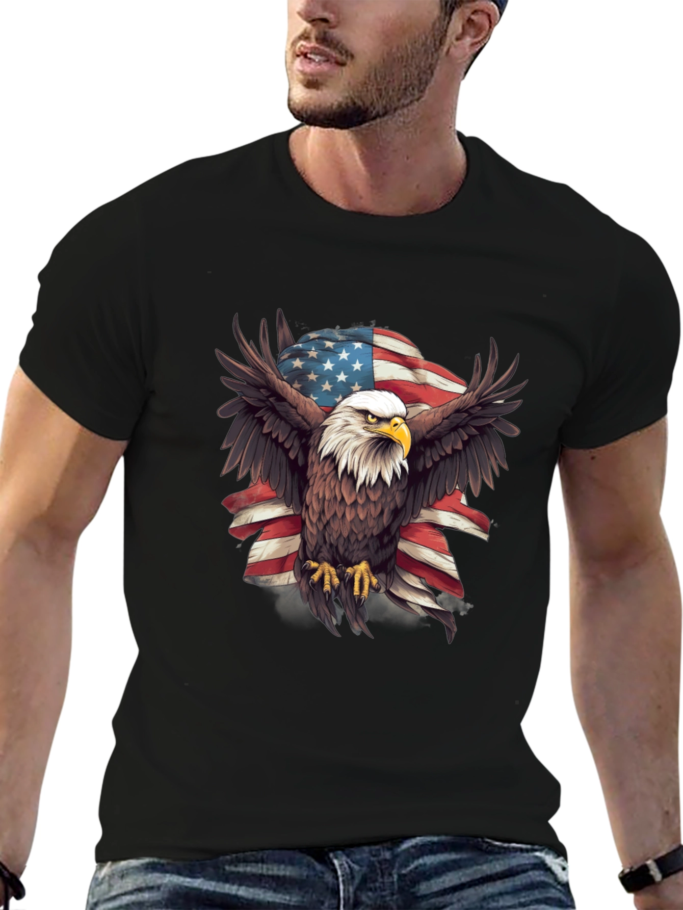 American Eagle USA Flag Graphic T-Shirt