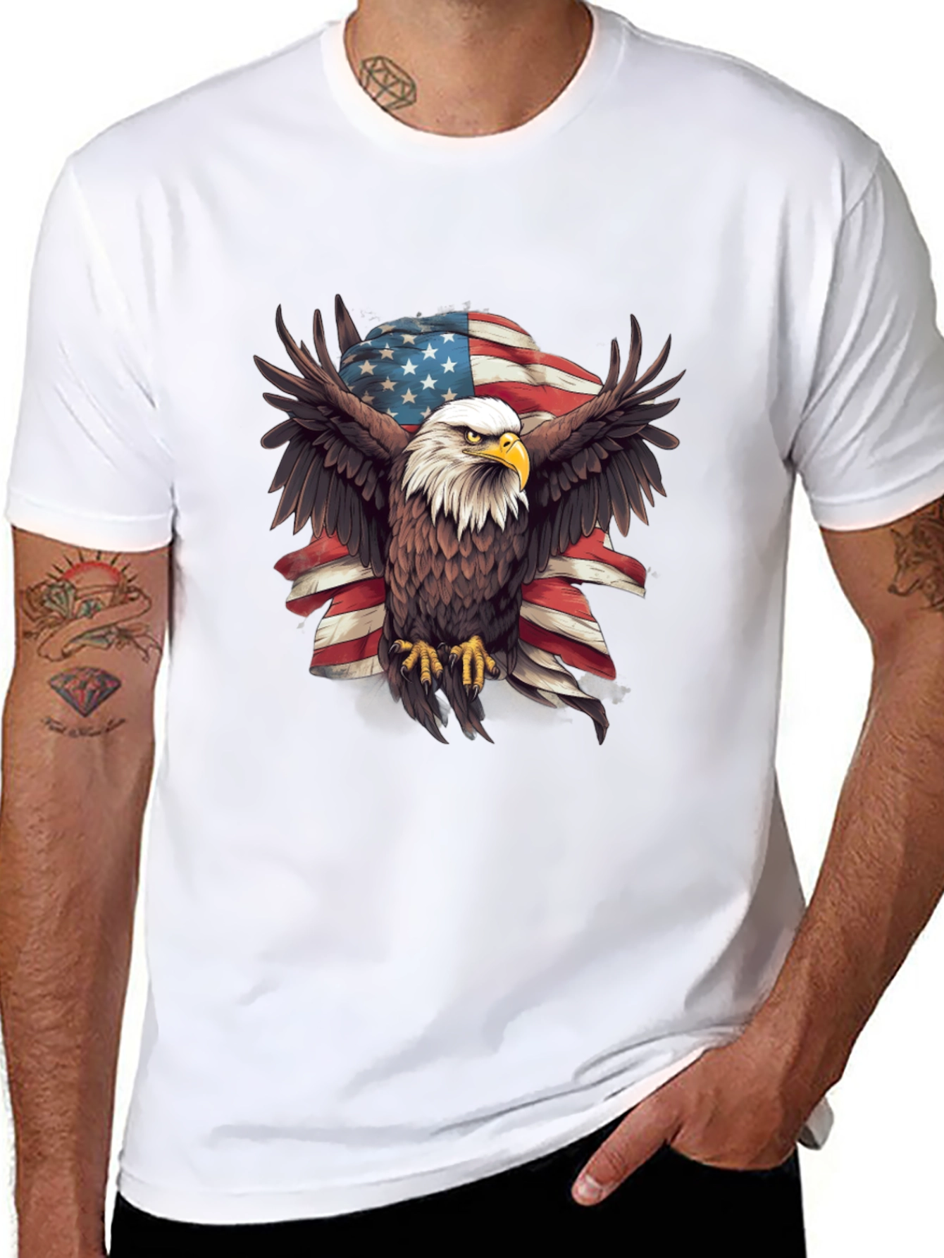 American Eagle USA Flag Graphic T-Shirt