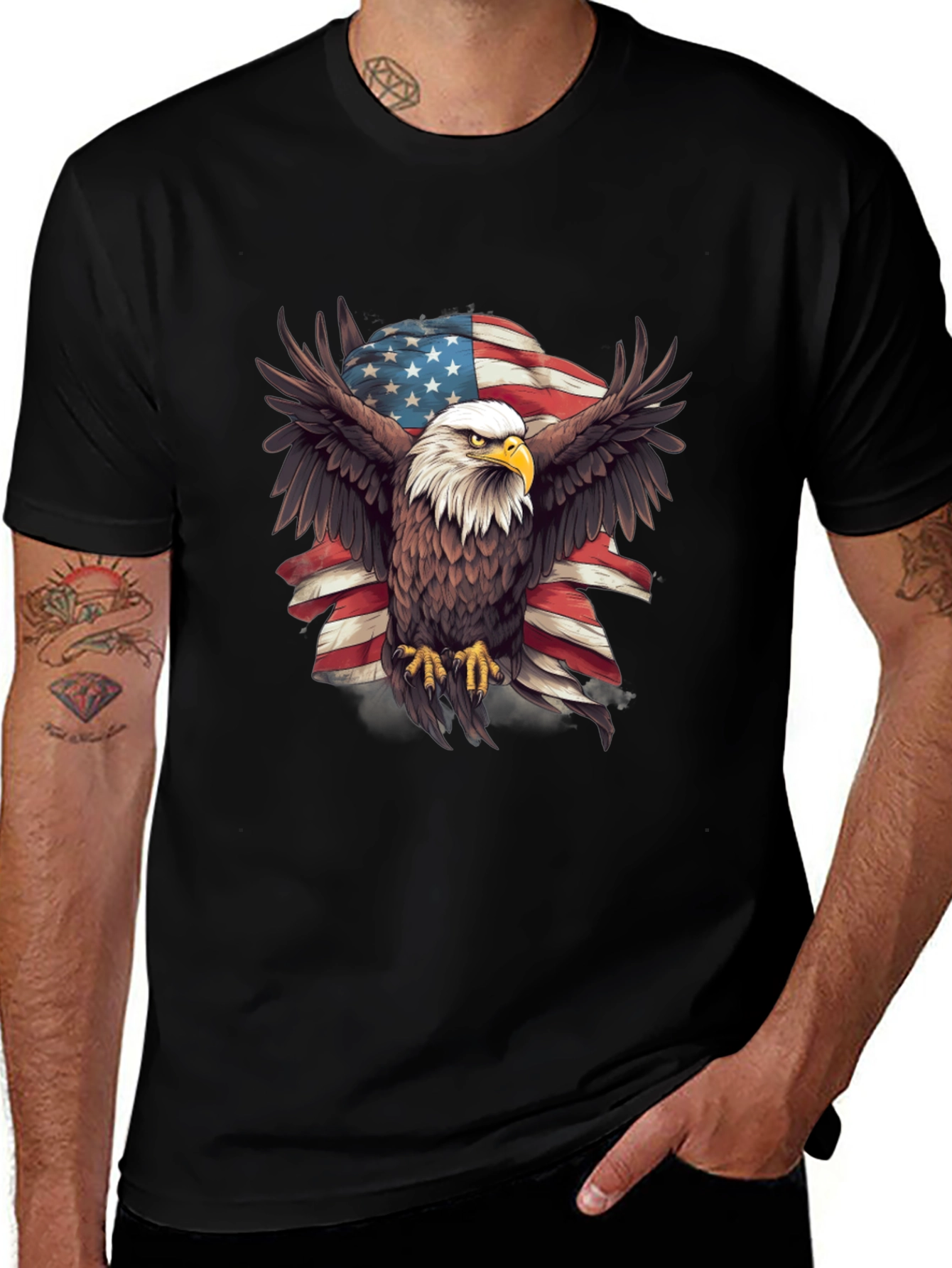 American Eagle USA Flag Graphic T-Shirt