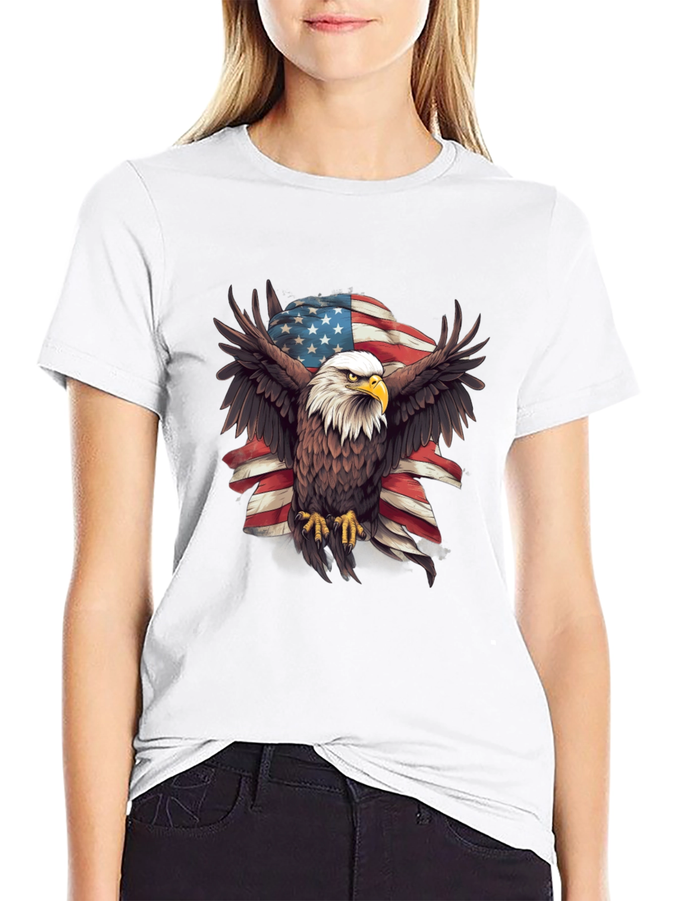 American Eagle USA Flag Graphic T-Shirt