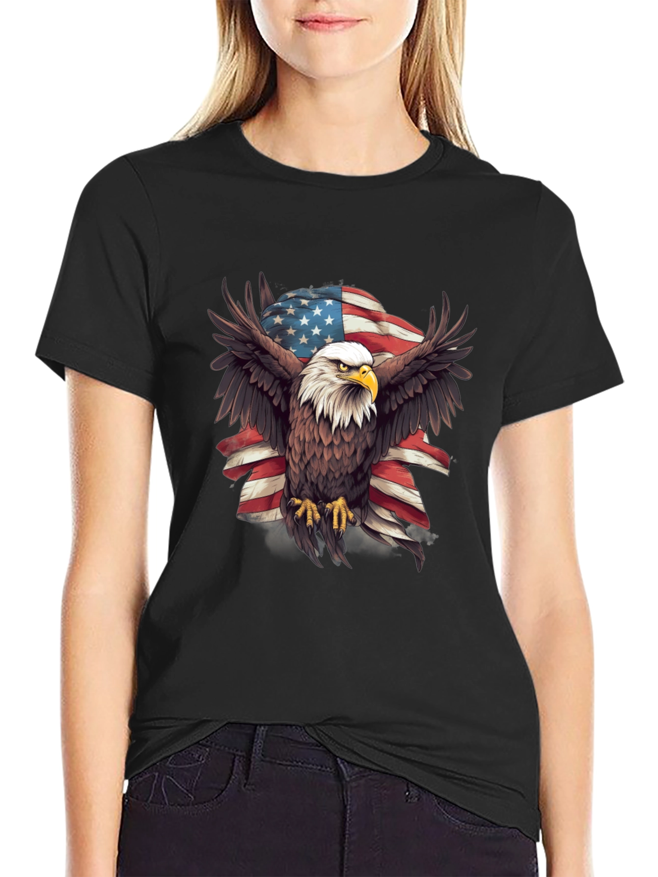 American Eagle USA Flag Graphic T-Shirt