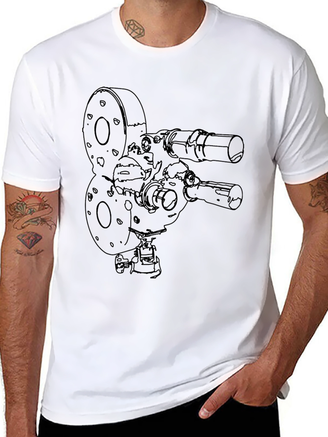 Retro Film Camera Graphic Tee - Classic Style