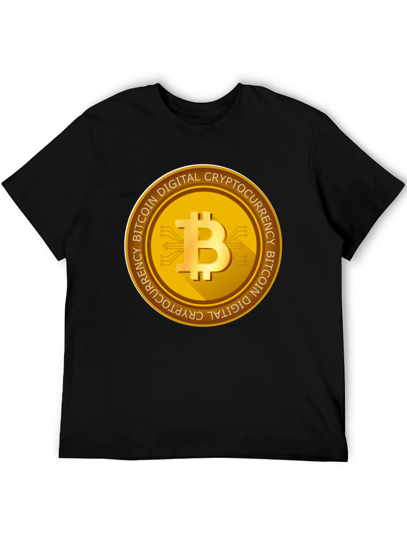 Bitcoin Cryptocurrency Graphic T-Shirt - Black