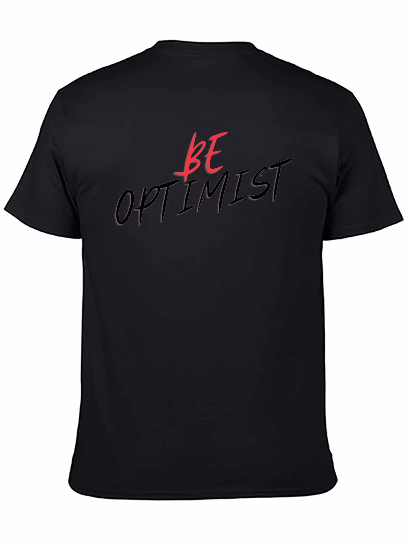 Be Optimist Black Graphic Tee - Positive Vibes