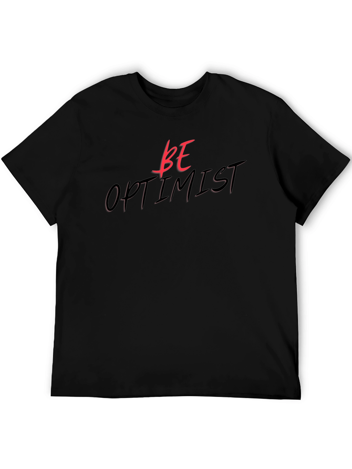 Be Optimist Black Graphic Tee - Positive Vibes