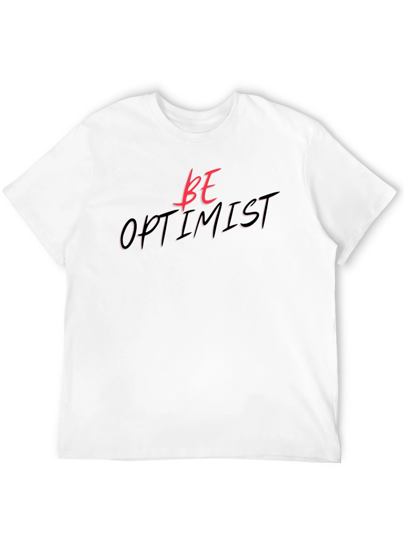 Be Optimist Black Graphic Tee - Positive Vibes