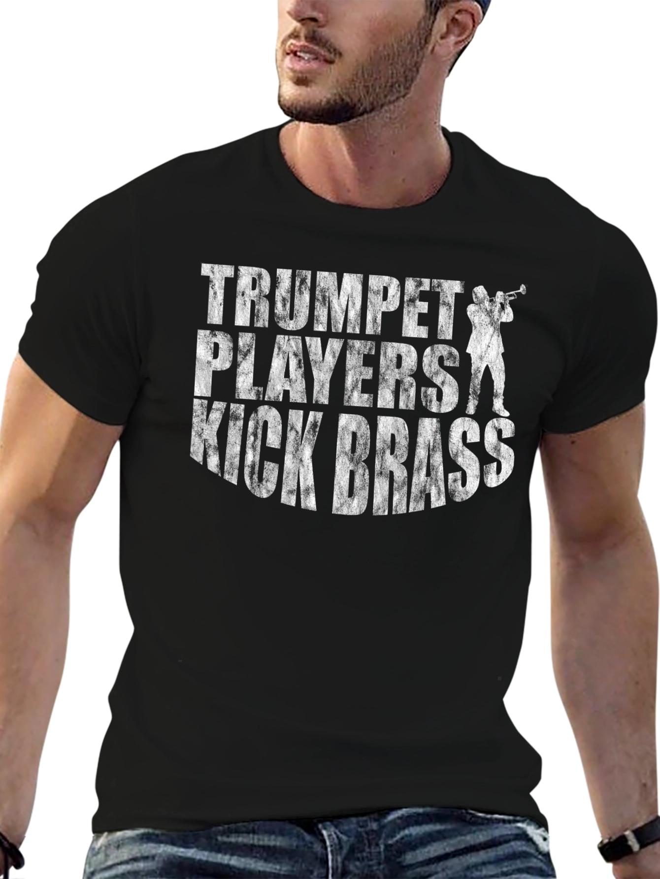 Trumpet Players Kick Brass Black T-Shirt