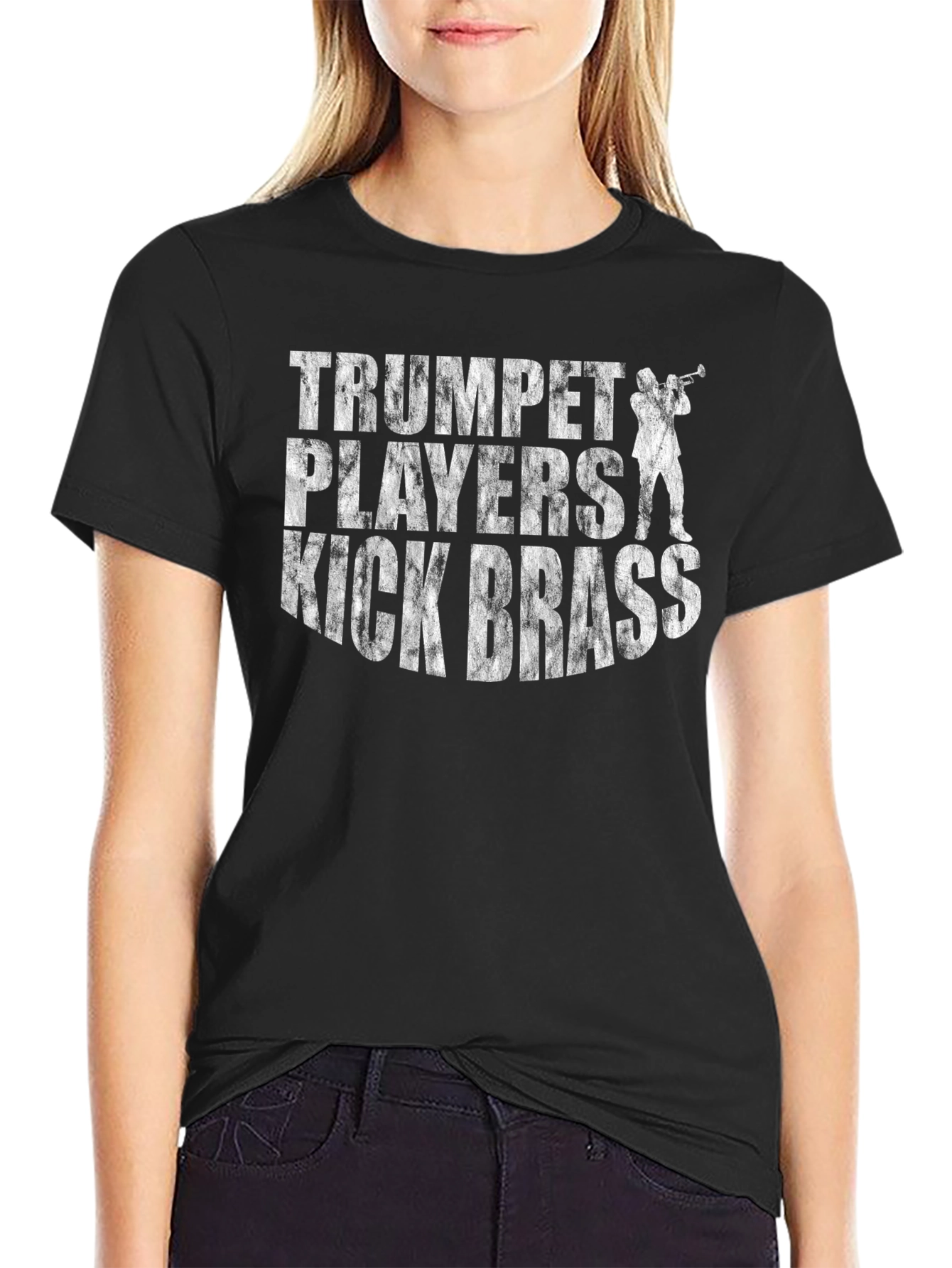 Trumpet Players Kick Brass Black T-Shirt