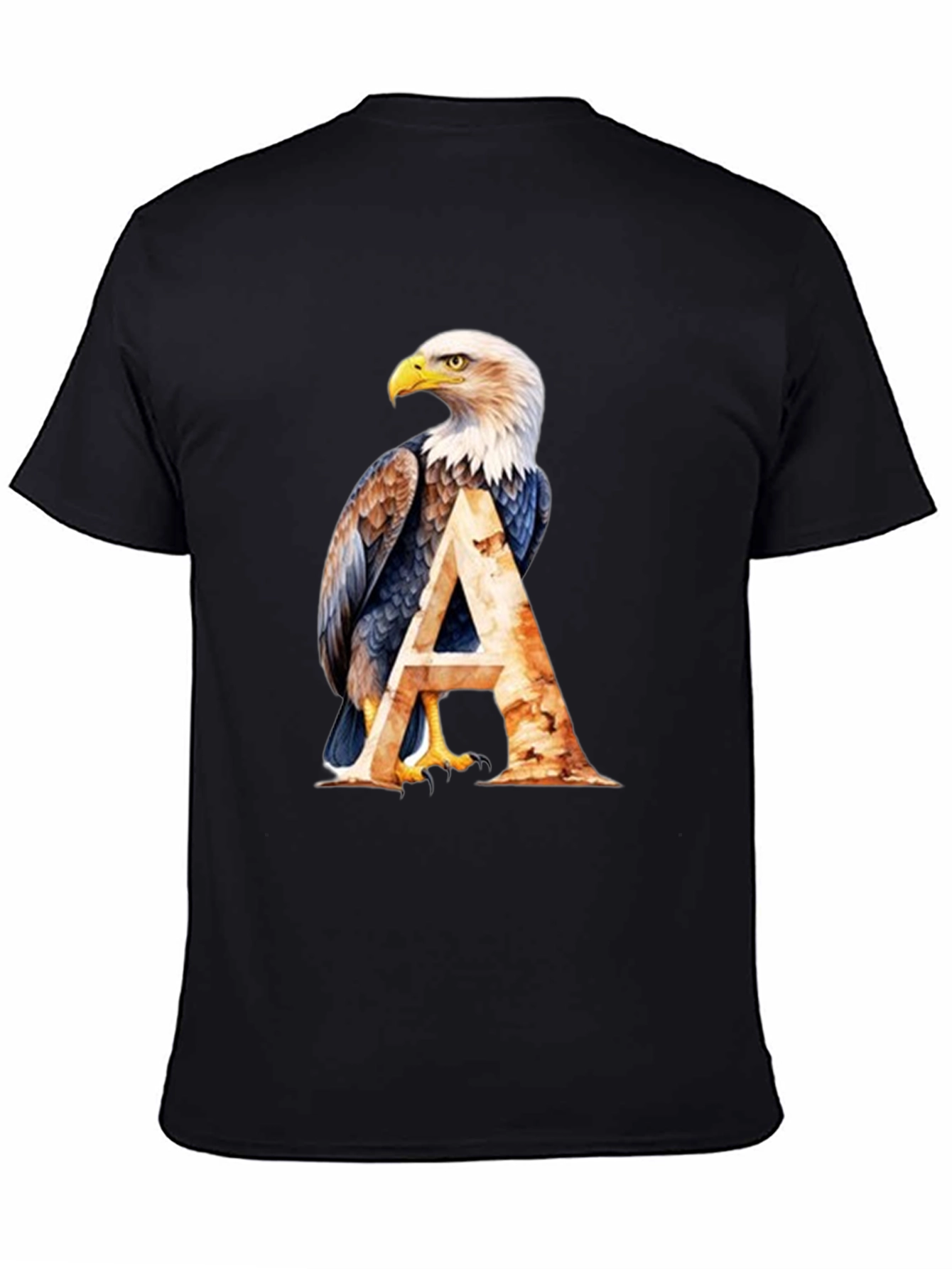Eagle A Graphic Print Black T-Shirt