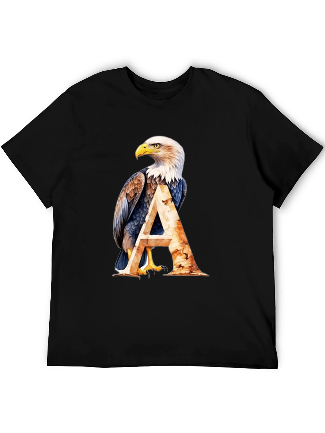 Eagle A Graphic Print Black T-Shirt
