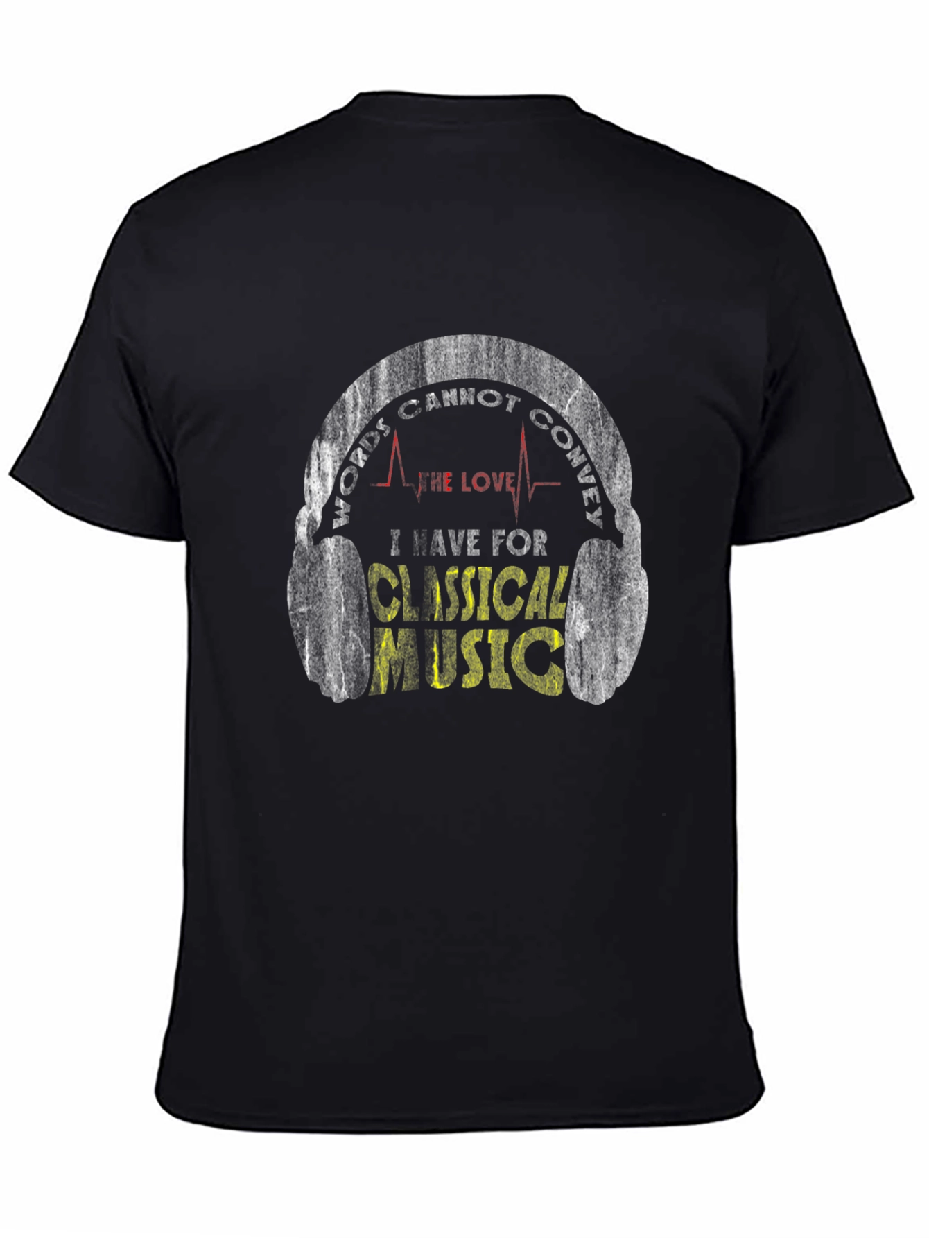 Classical Music Lover Graphic Tee - Headphones Design