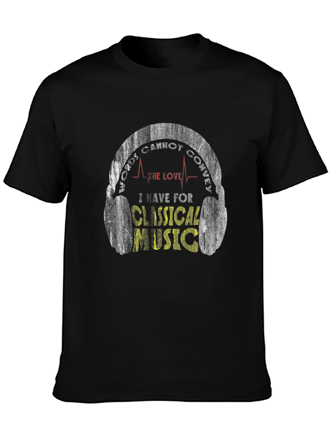 Classical Music Lover Graphic Tee - Headphones Design