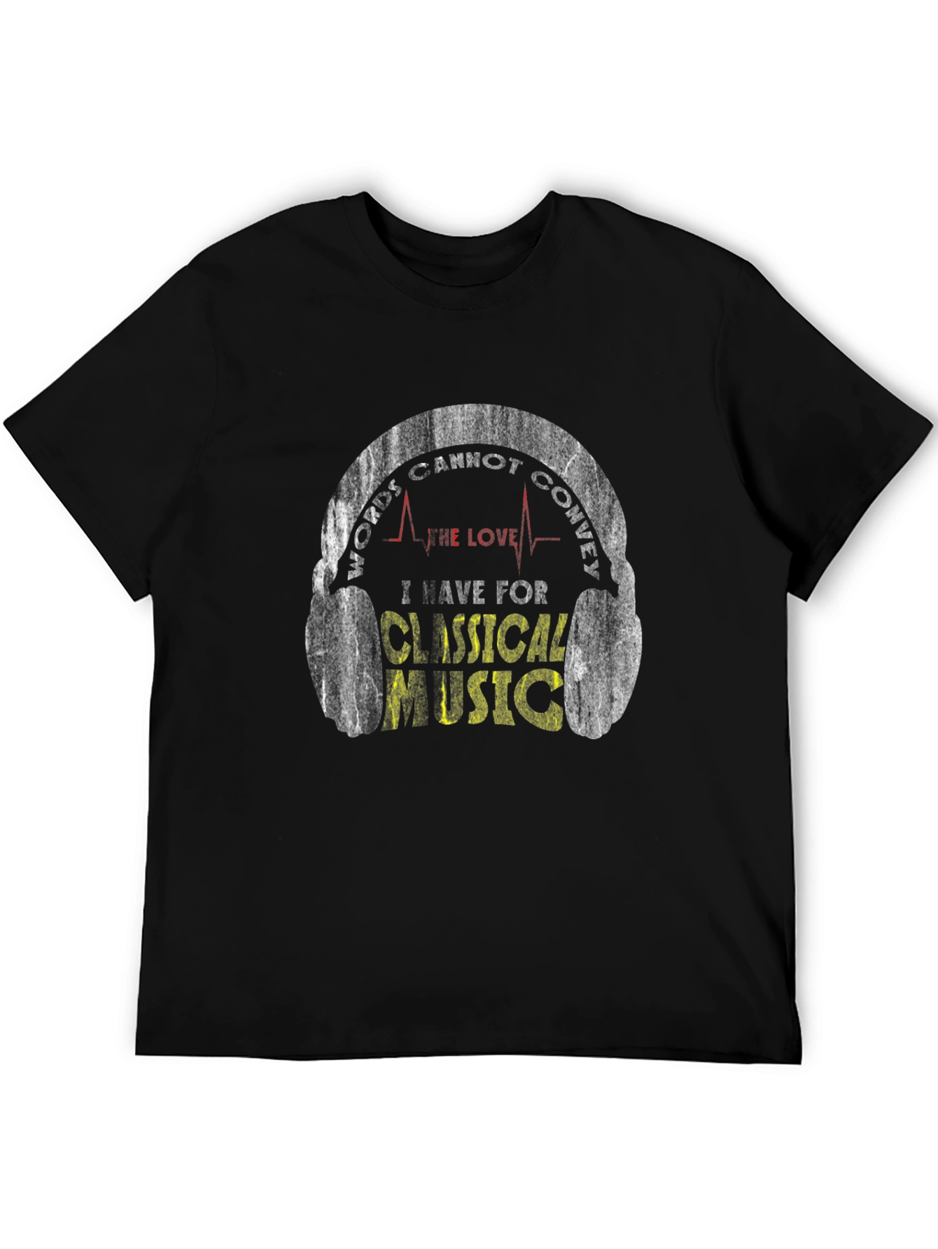 Classical Music Lover Graphic Tee - Headphones Design