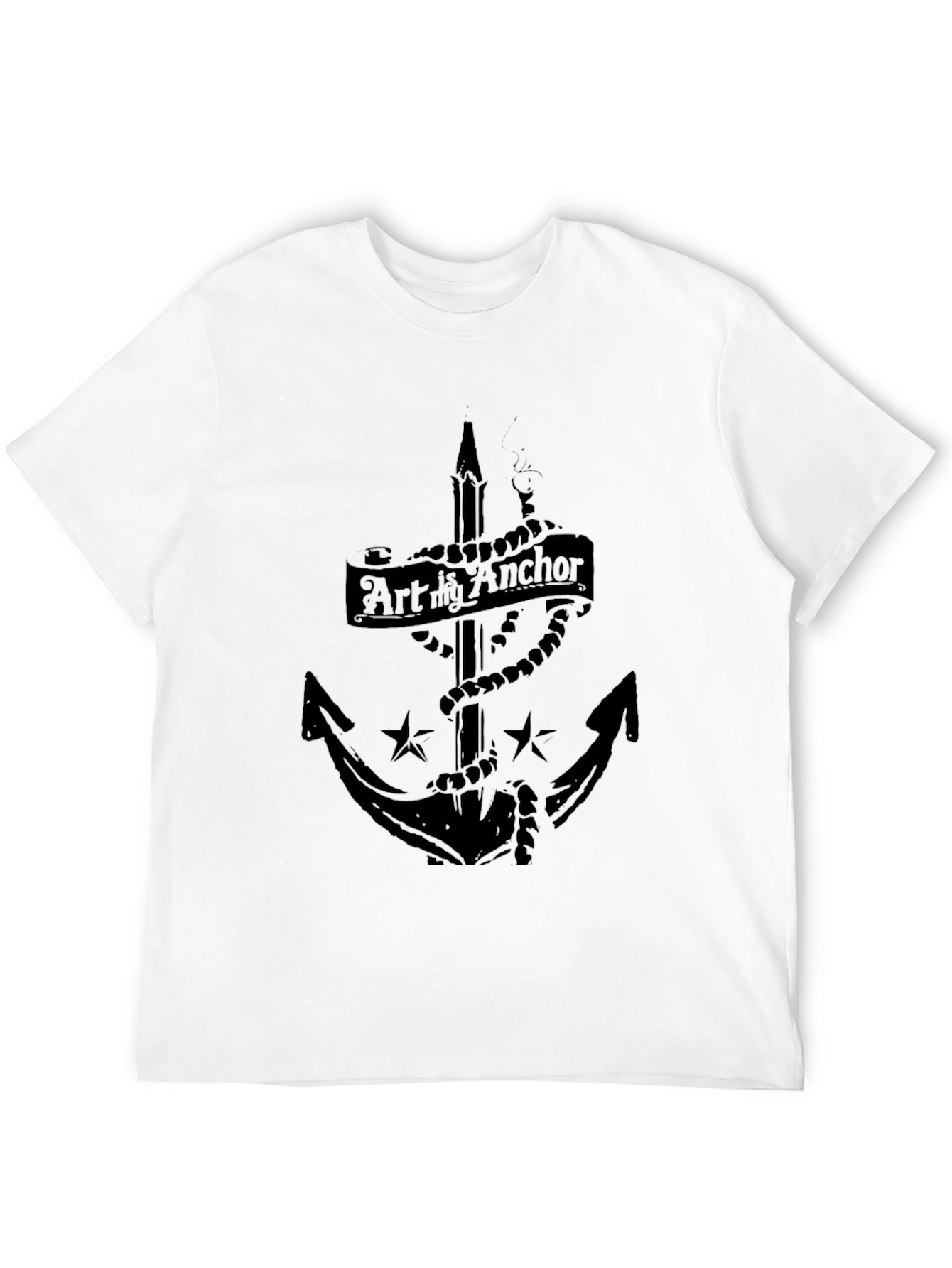 Art My Anchor Black Graphic Tee