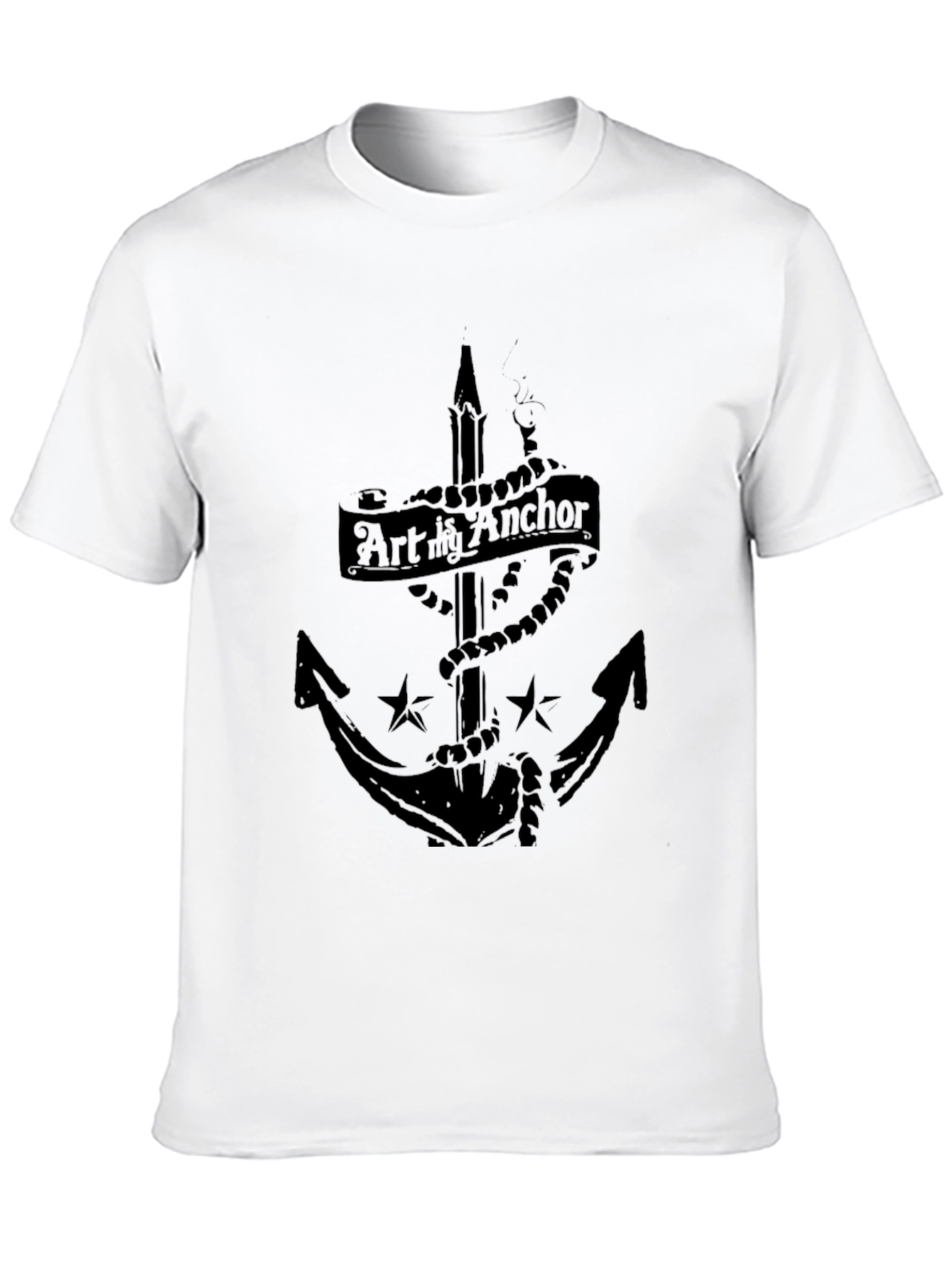 Art My Anchor Black Graphic Tee
