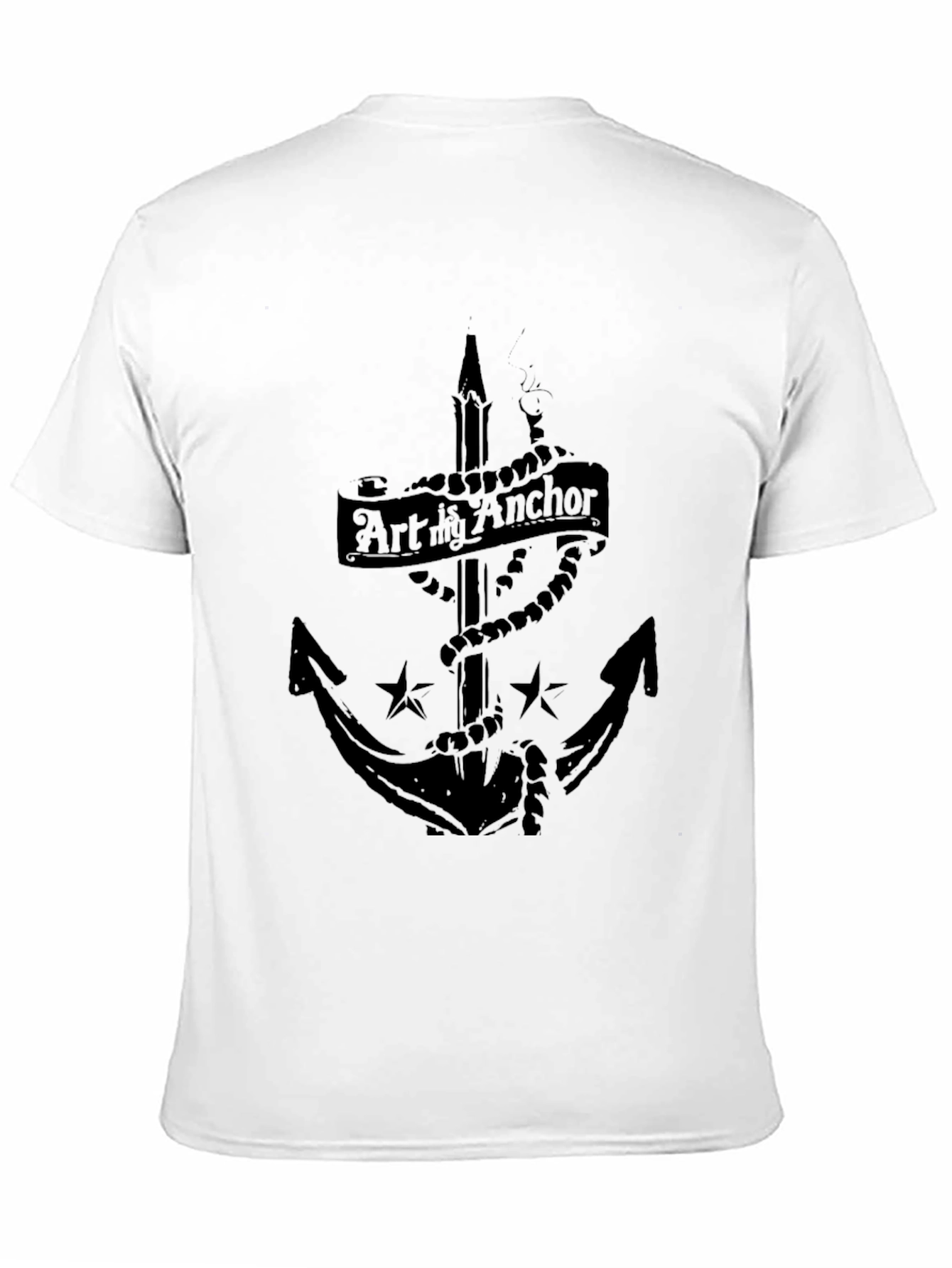 Art My Anchor Black Graphic Tee