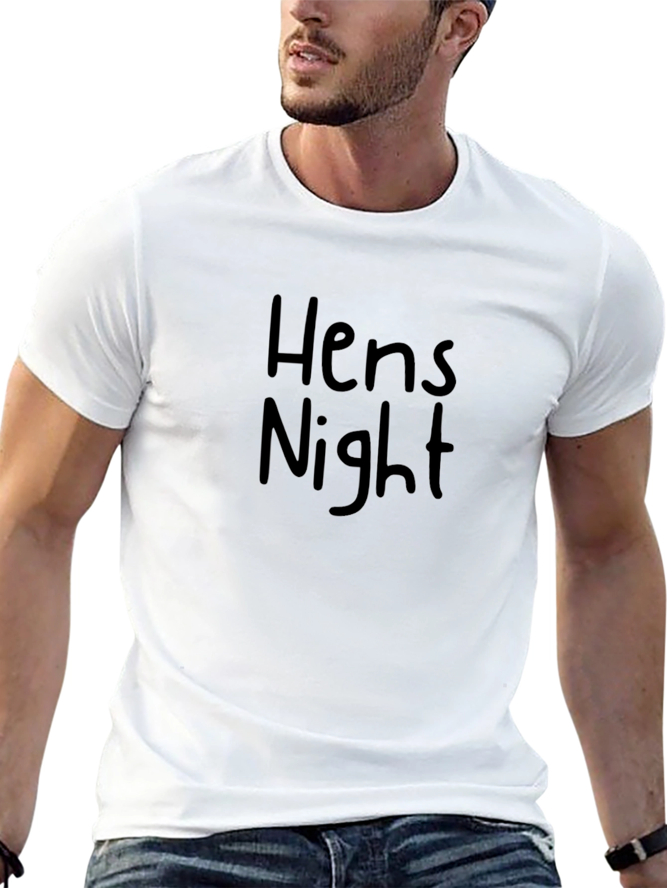 Hens Night T-Shirt - Black Crew Neck Tee