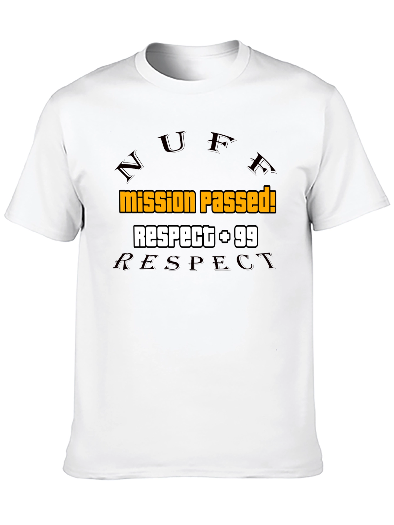 Mission Passed! Respect +99 Black Graphic Tee