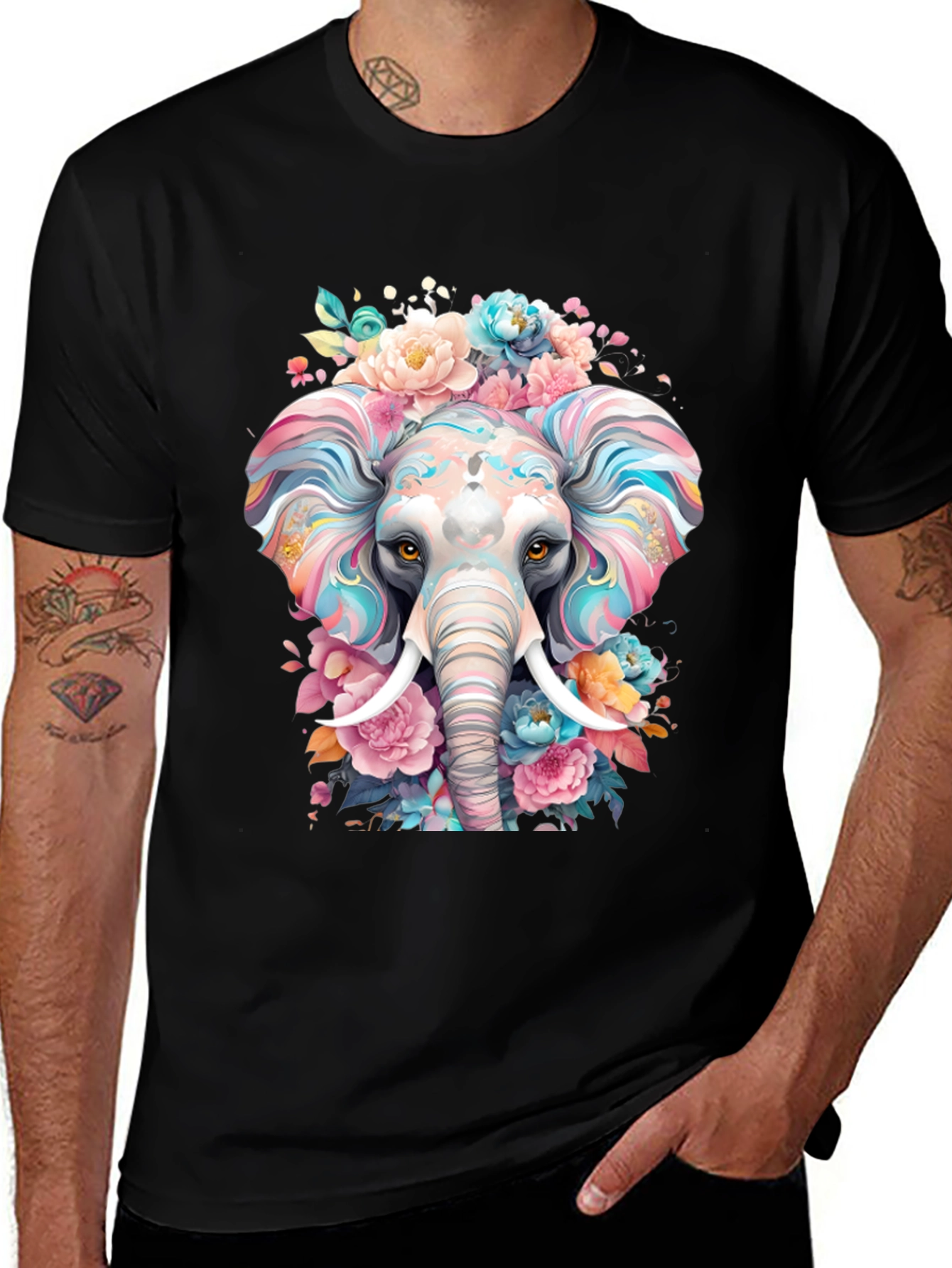 Floral Elephant Graphic Tee