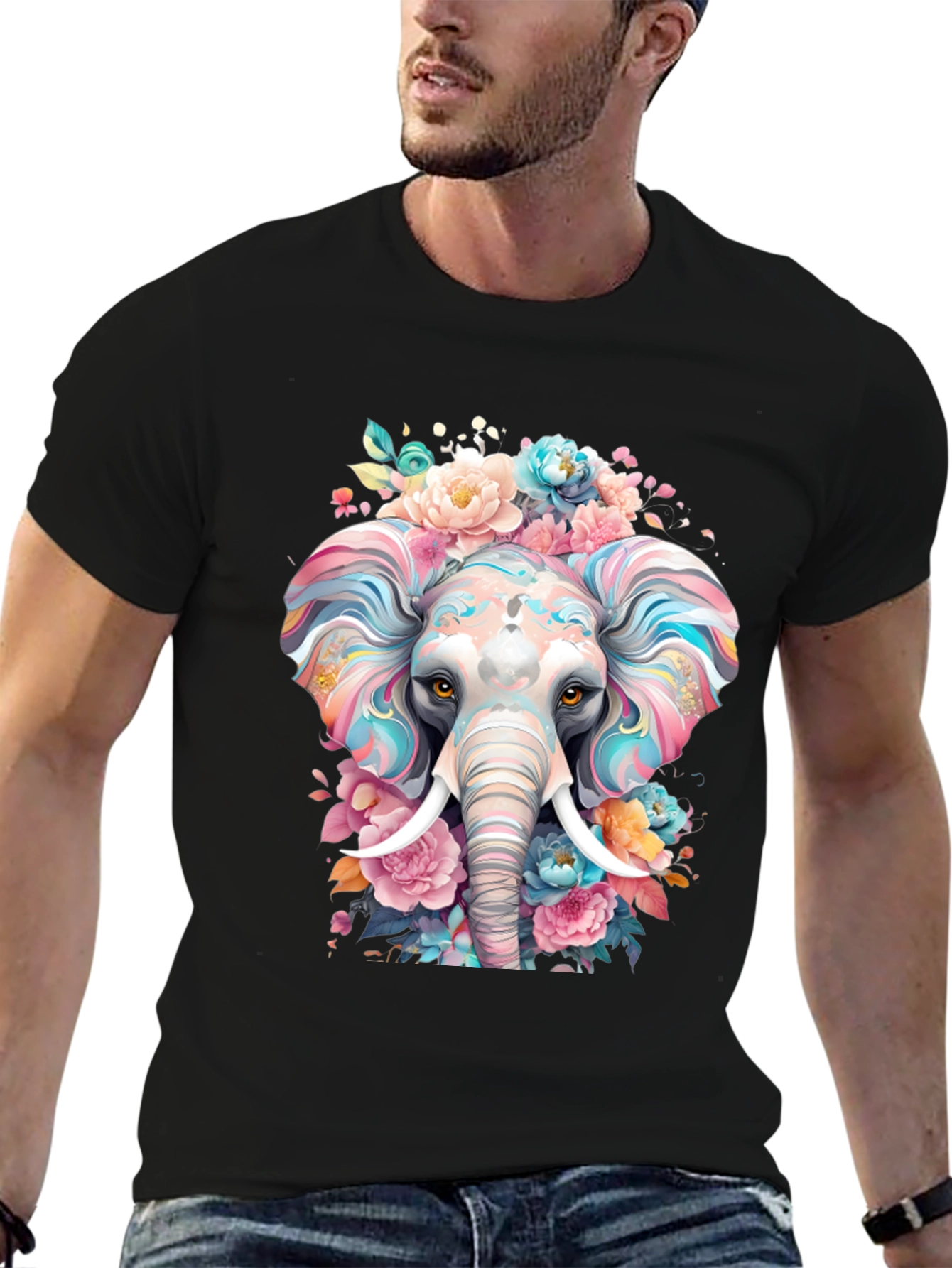 Floral Elephant Graphic Tee