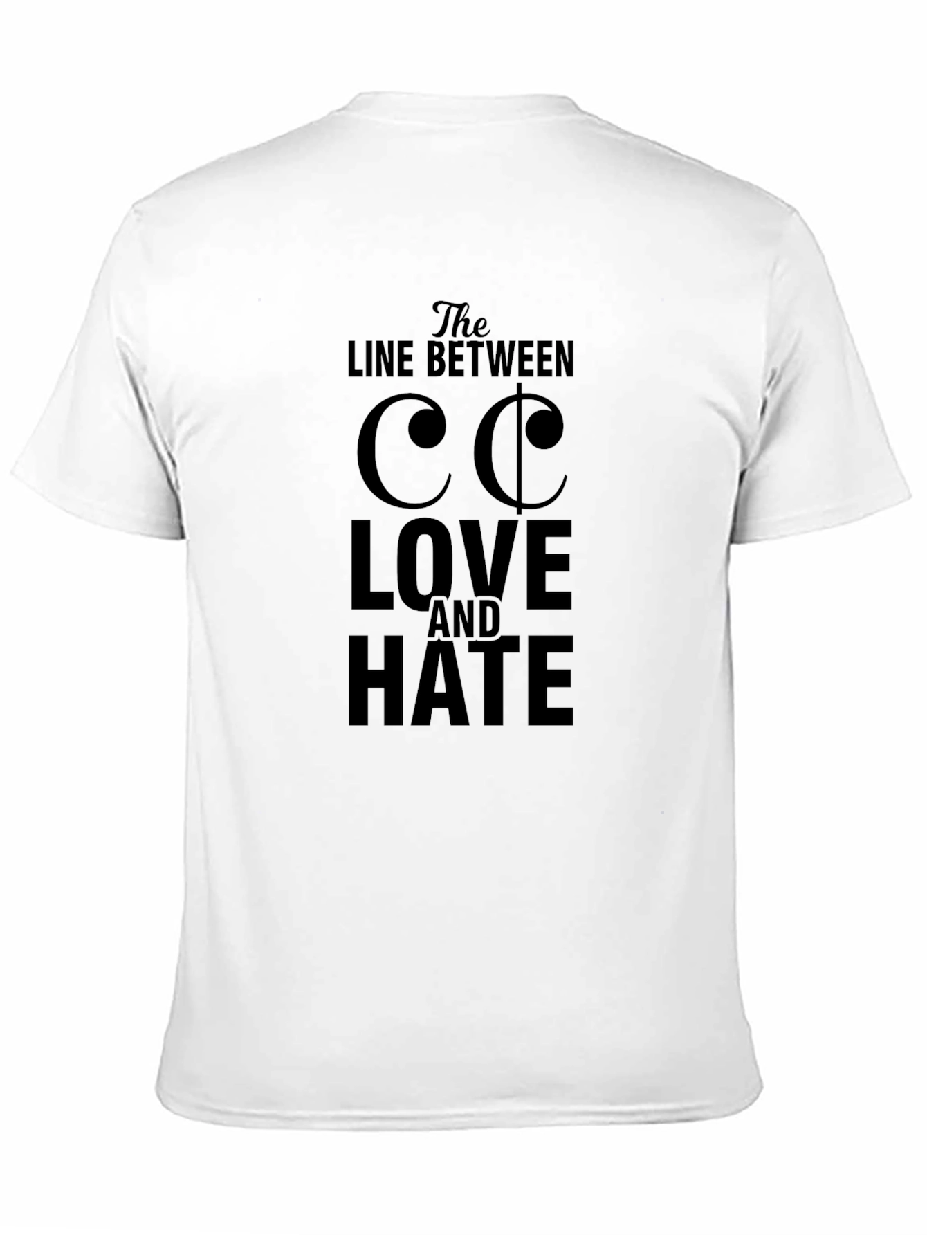 The Line Between Love and Hate Graphic T-Shirt
