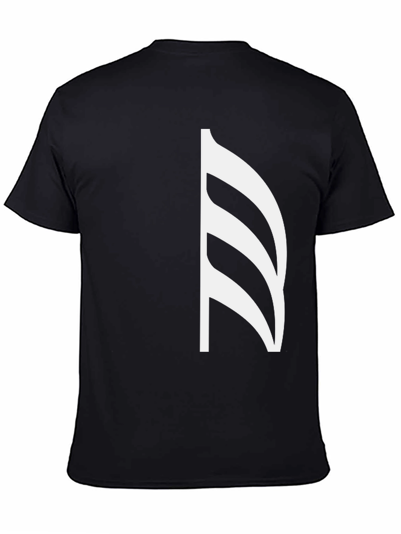 Stylish Black T-Shirt with White Musical Note Graphic