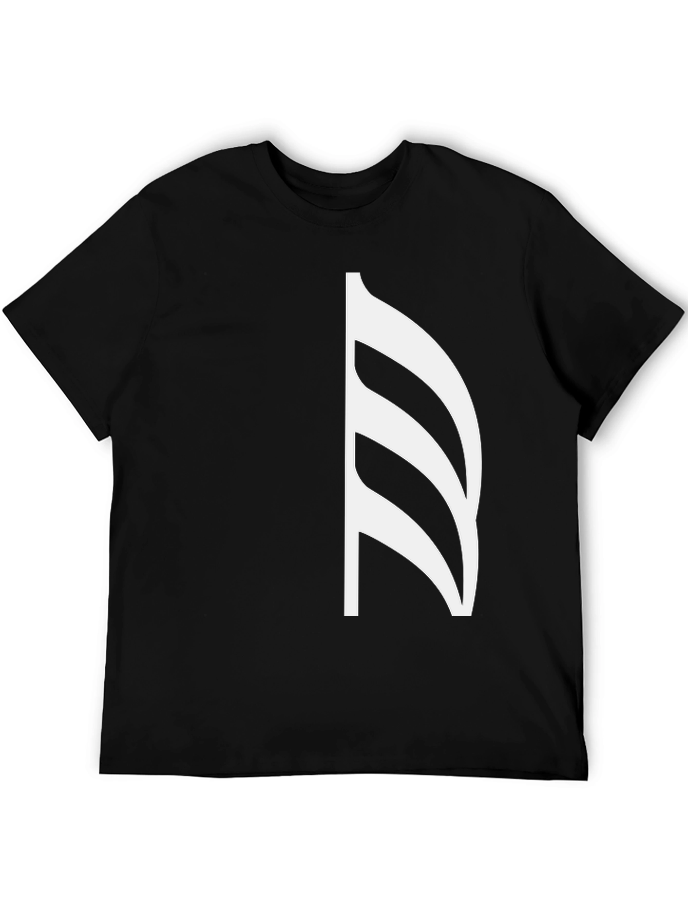 Stylish Black T-Shirt with White Musical Note Graphic