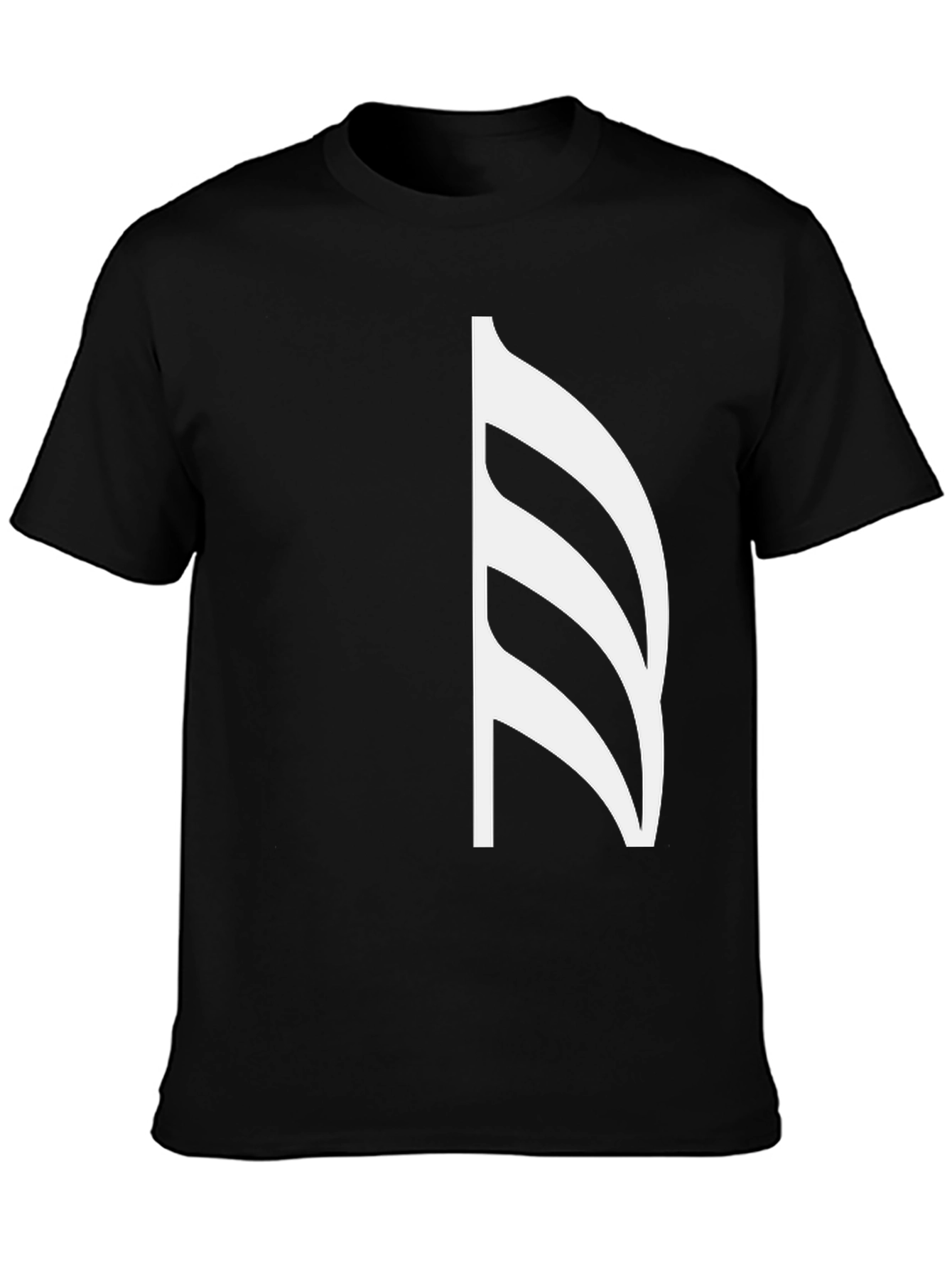 Stylish Black T-Shirt with White Musical Note Graphic