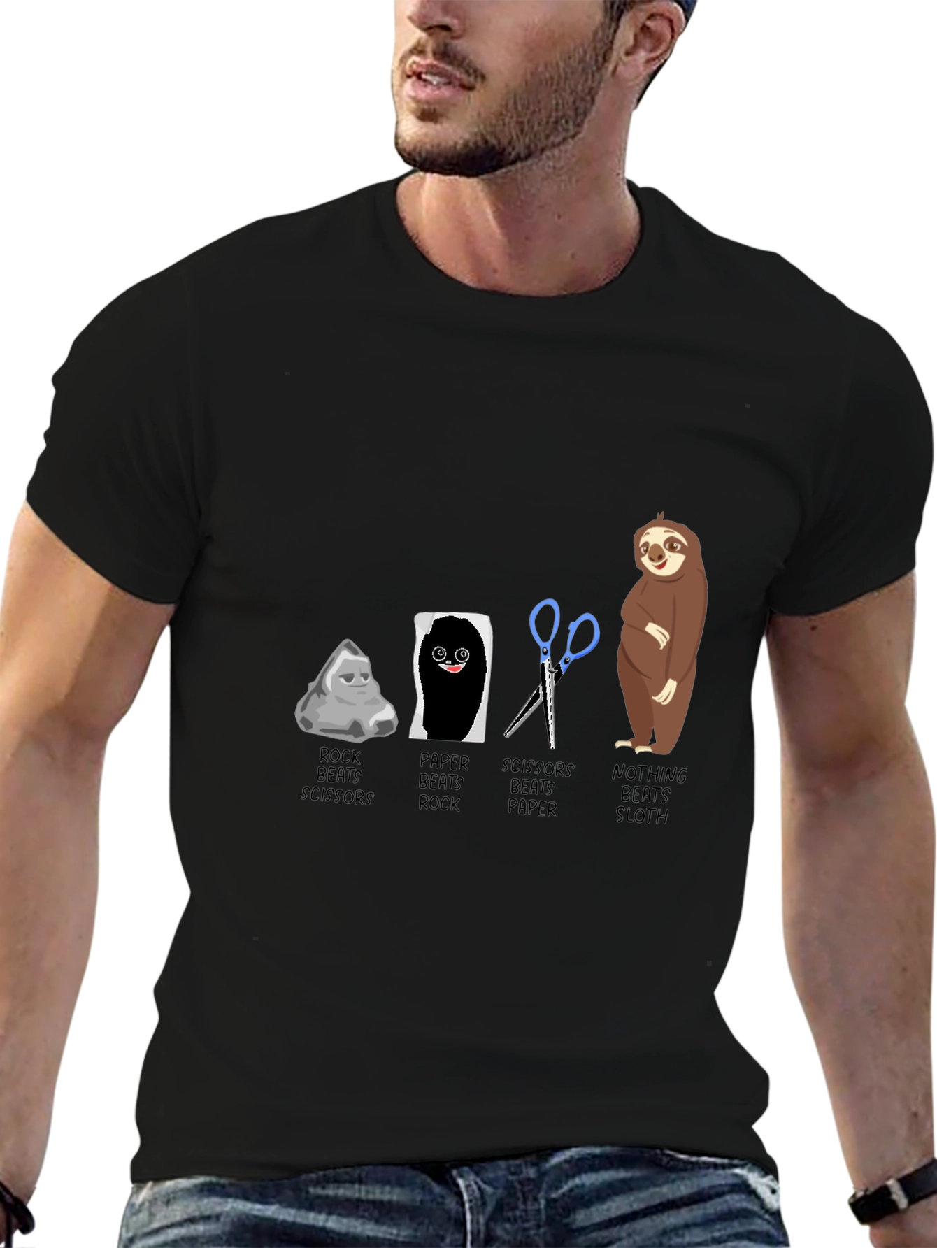 Rock Paper Scissors Sloth T-Shirt