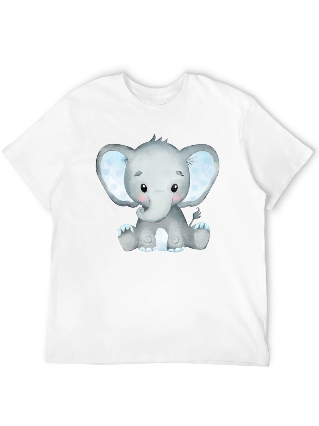 Cute Elephant Graphic T-Shirt - Black