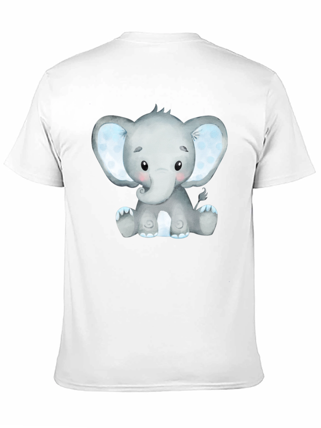 Cute Elephant Graphic T-Shirt - Black
