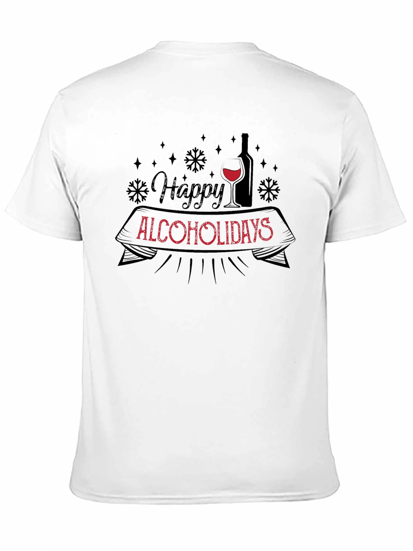 Happy Alco-holidays Graphic Tee - Black