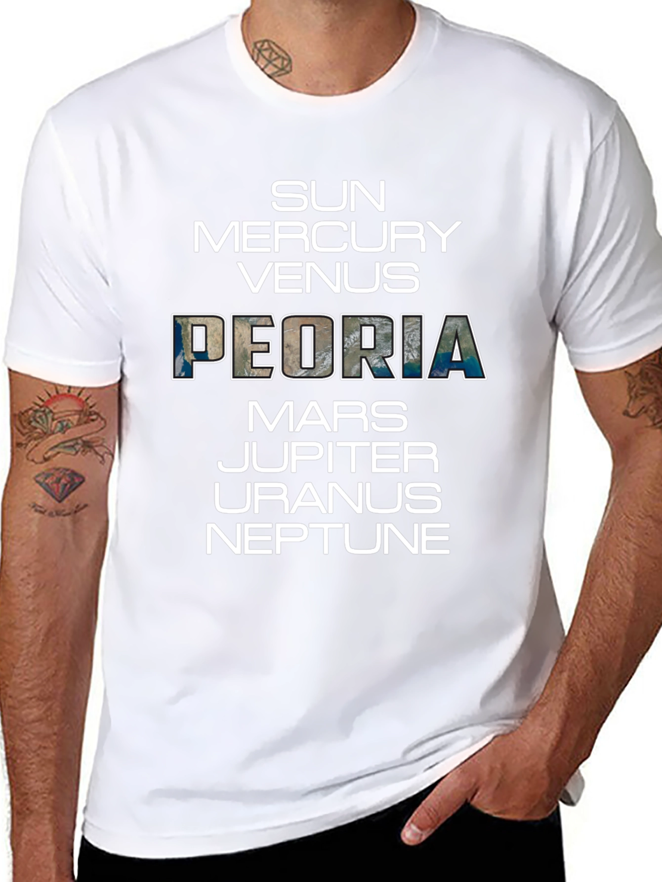 Peoria Planets Graphic T-Shirt