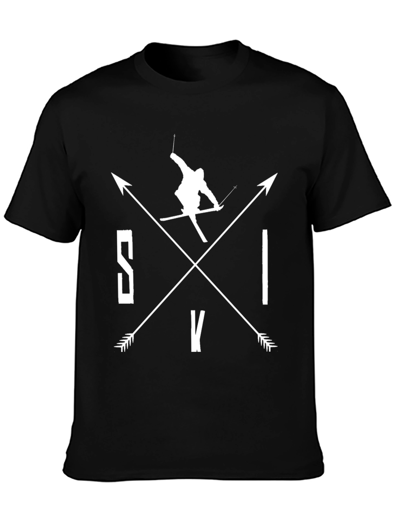 Ski Arrows Black T-Shirt