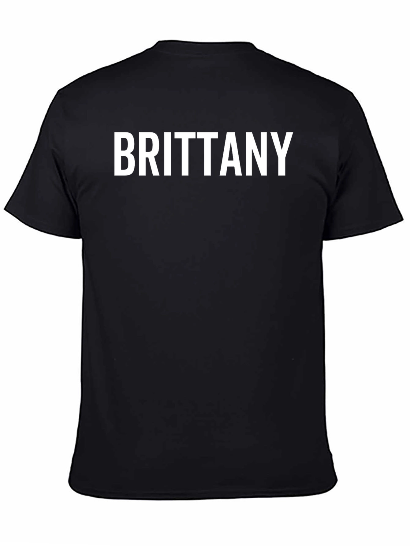 Brittany Text Black T-Shirt | Casual Wear