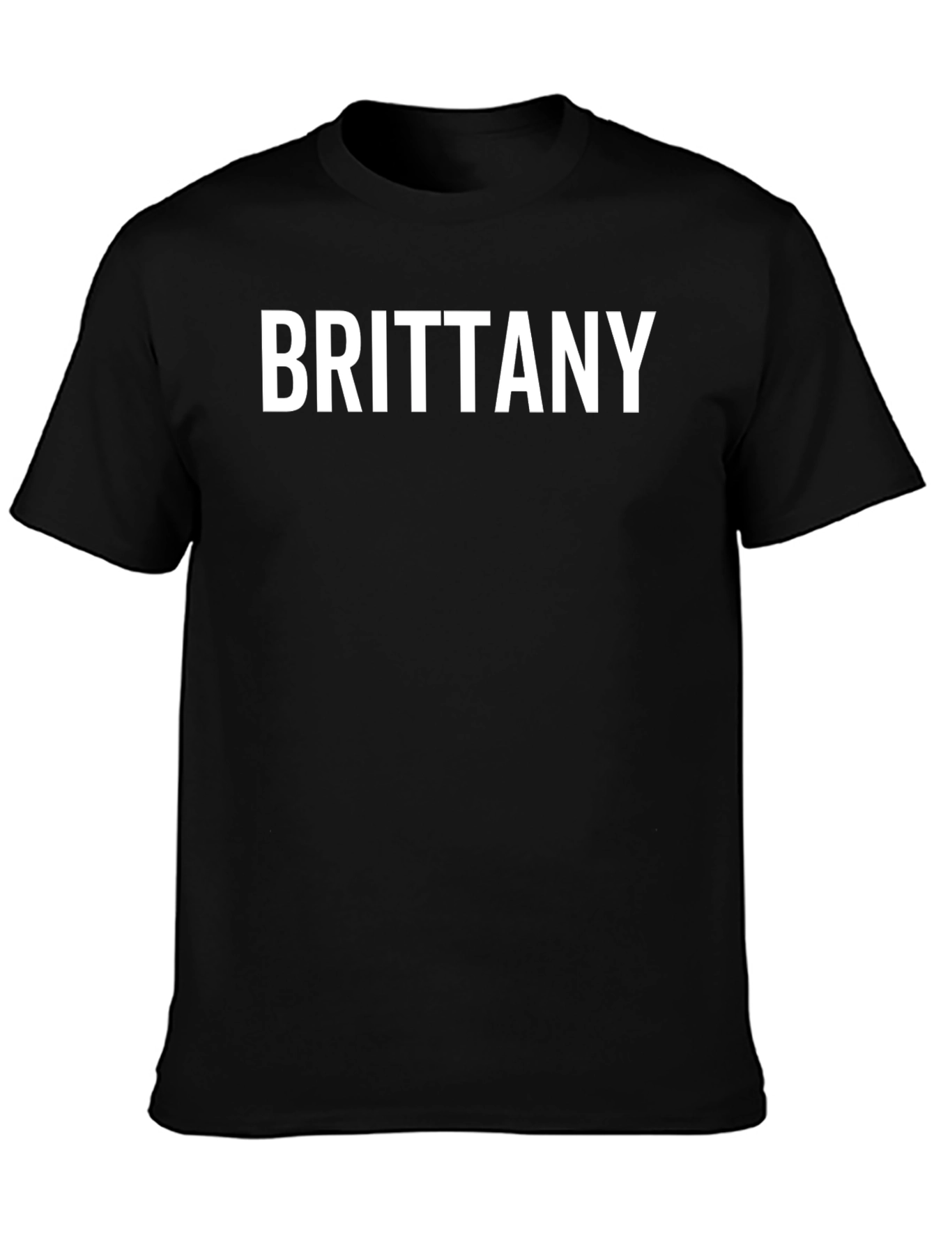 Brittany Text Black T-Shirt | Casual Wear