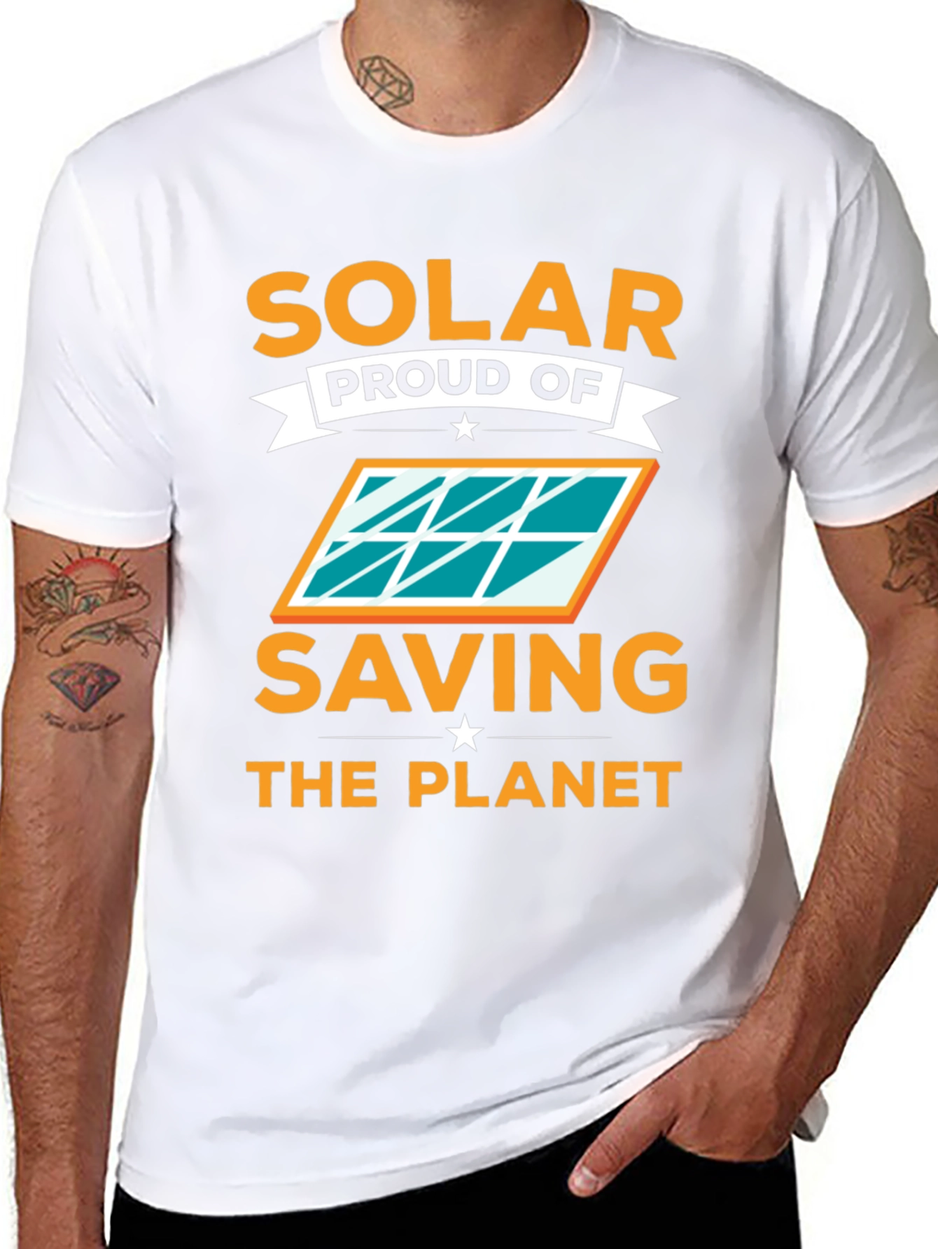Solar Proud of Saving the Planet Black Tee