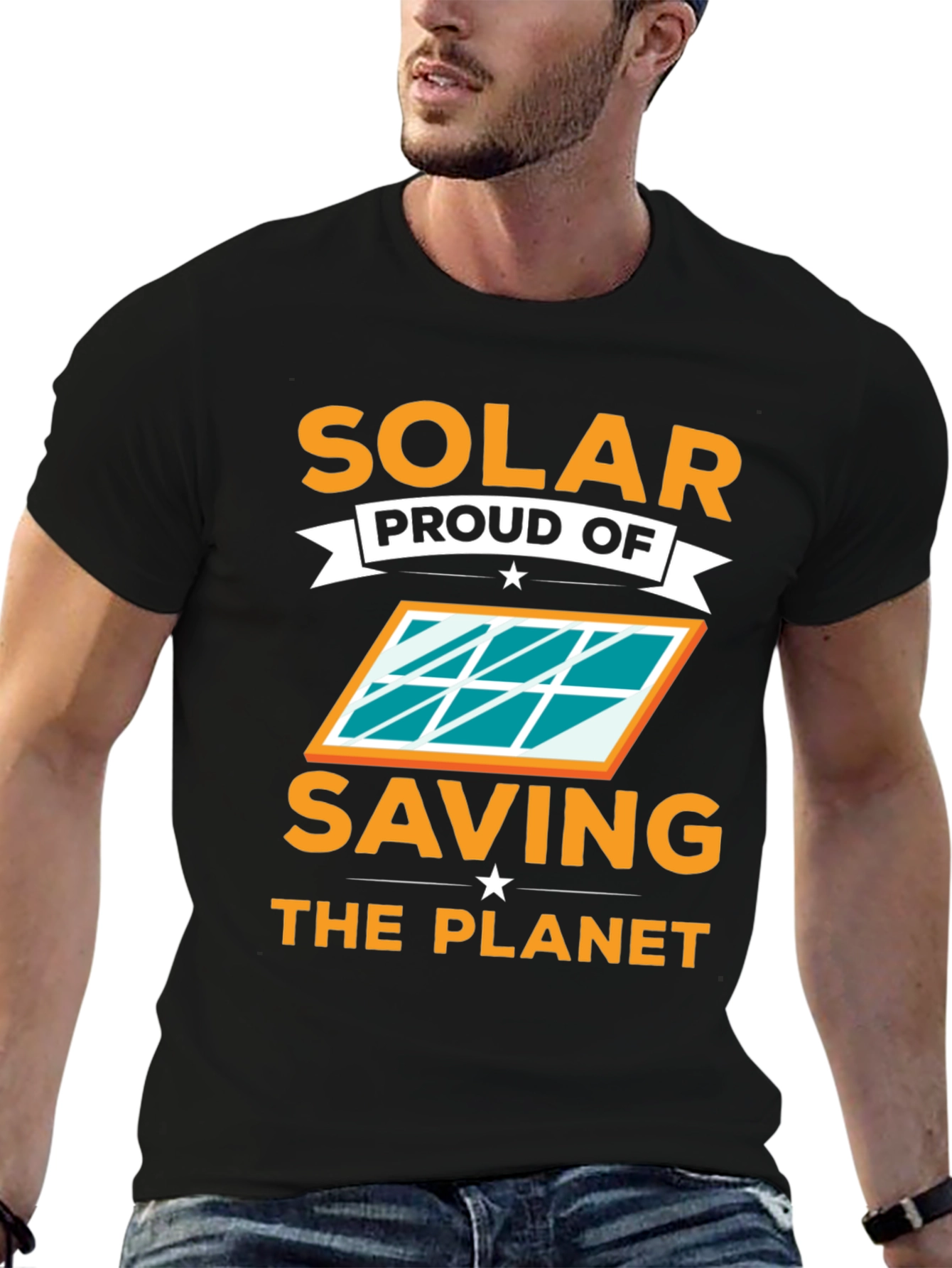 Solar Proud of Saving the Planet Black Tee