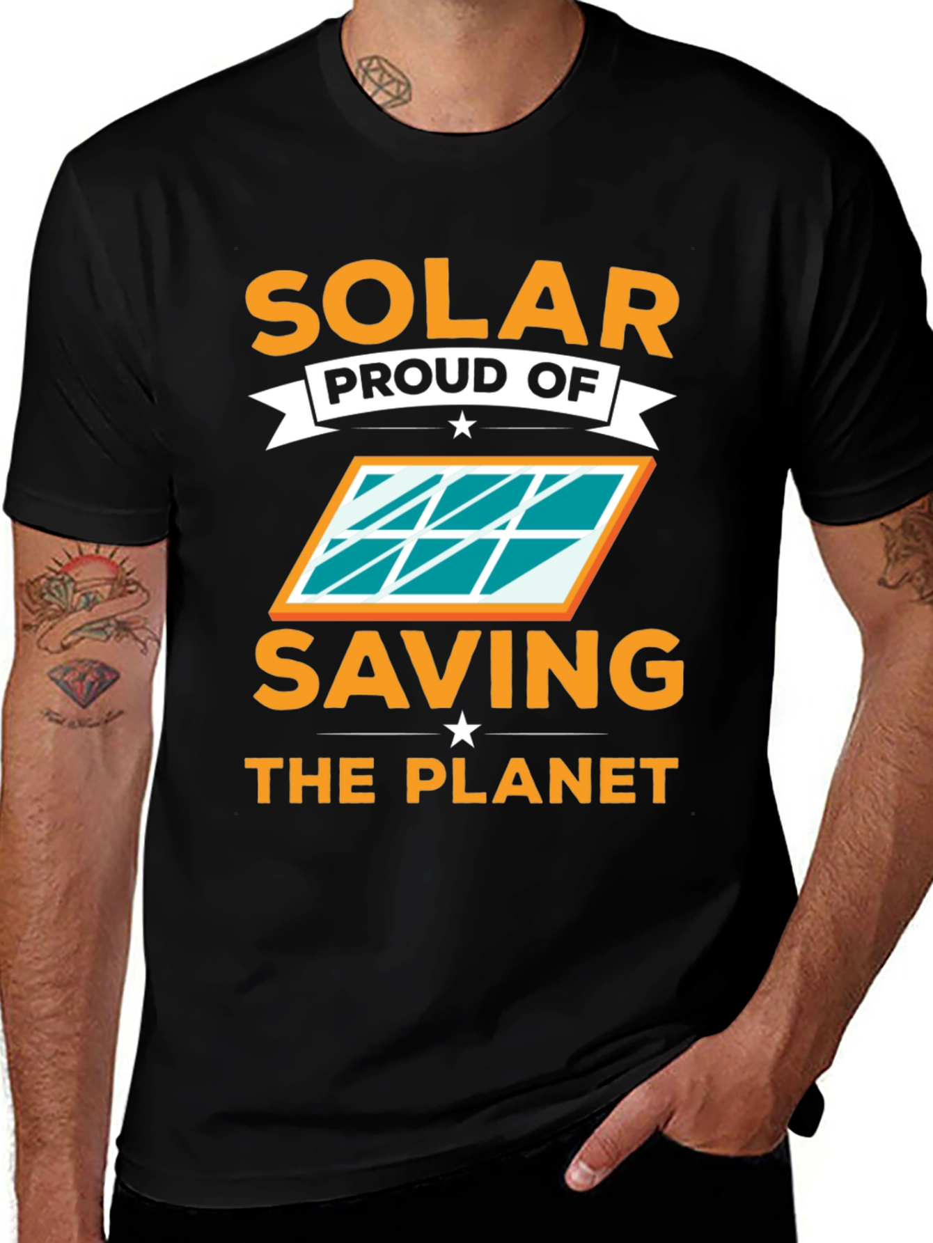 Solar Proud of Saving the Planet Black Tee