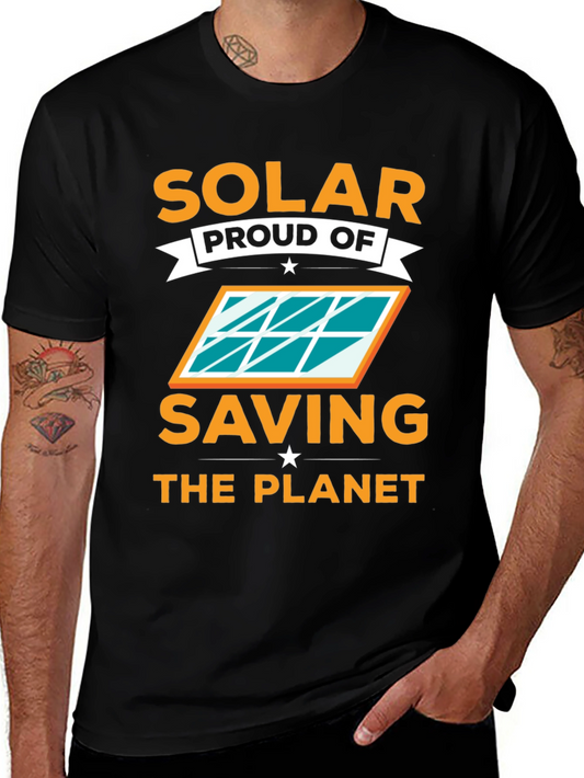 Solar Proud of Saving the Planet Black Tee