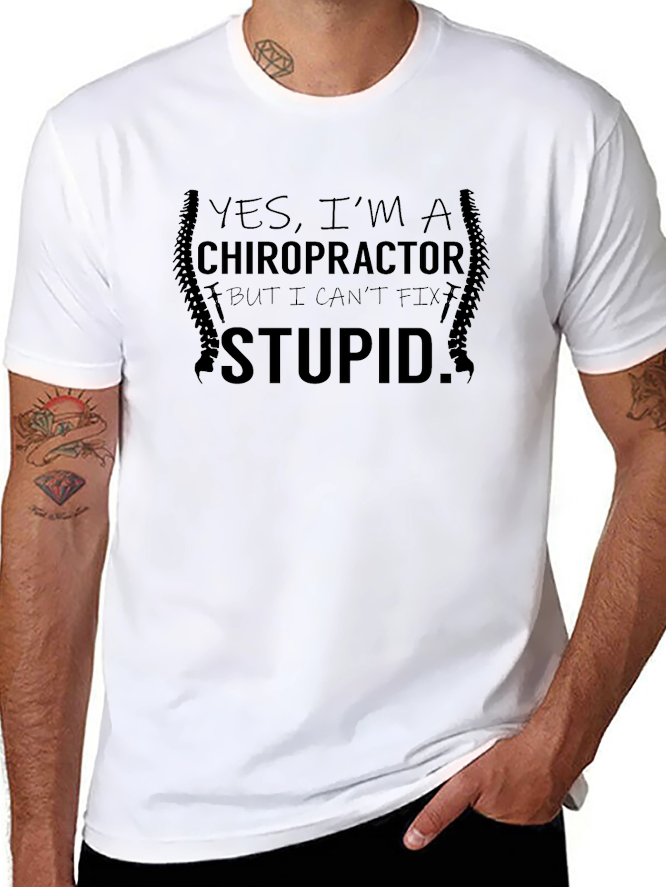 Chiropractor T-Shirt Funny Spine Doctor Gift