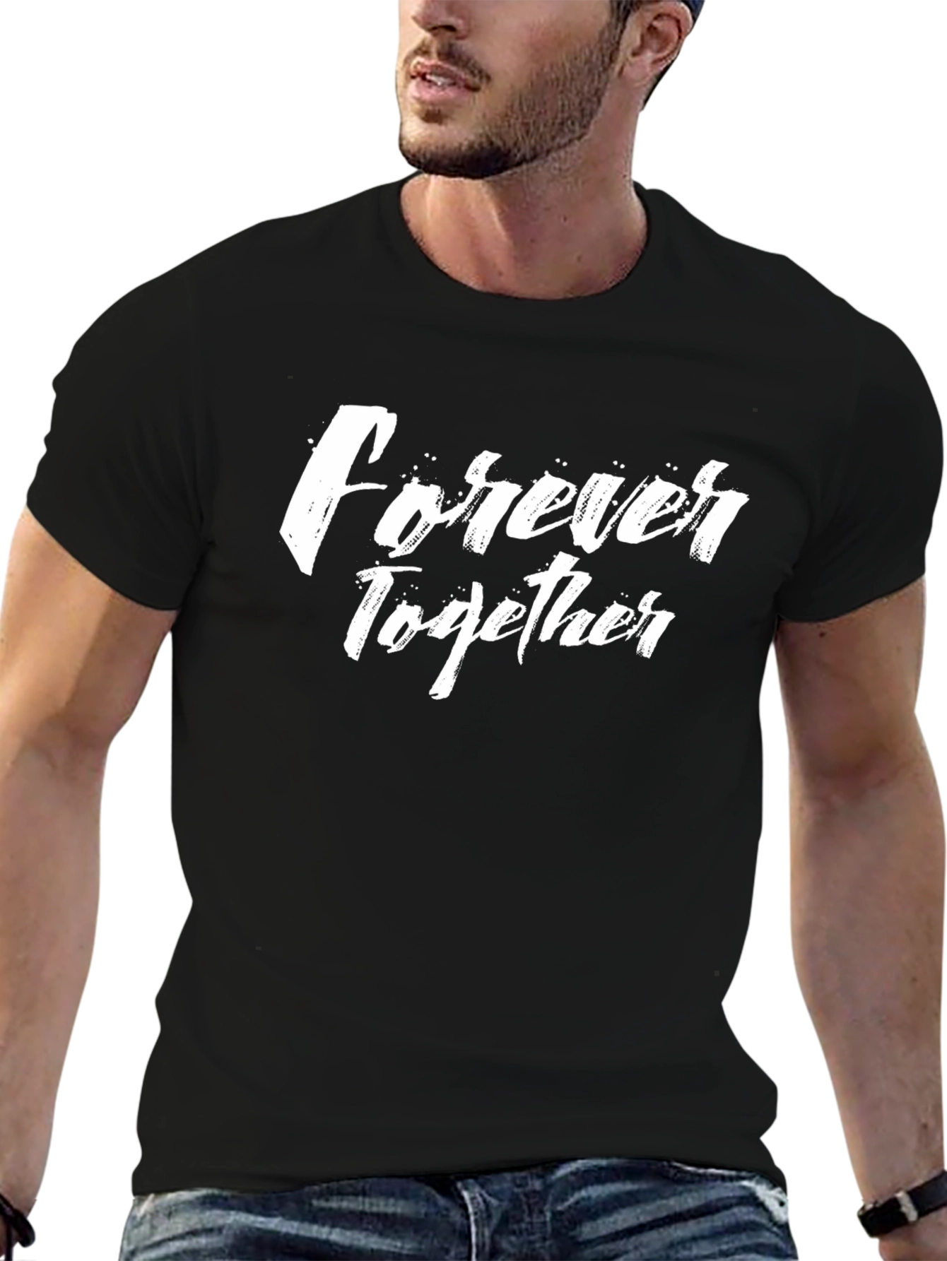 Forever Together Black Graphic Tee