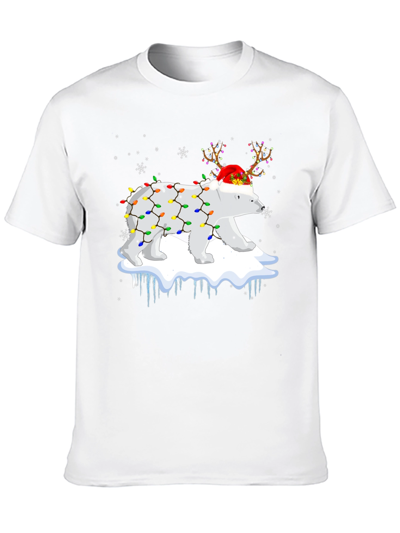 Christmas Polar Bear Lights T-Shirt