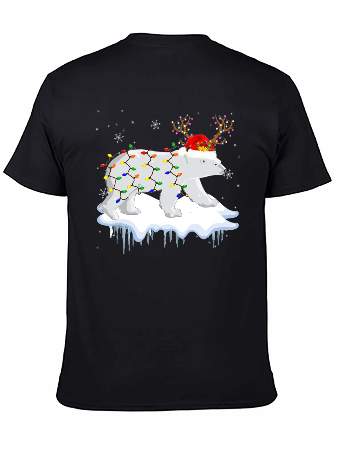Christmas Polar Bear Lights T-Shirt