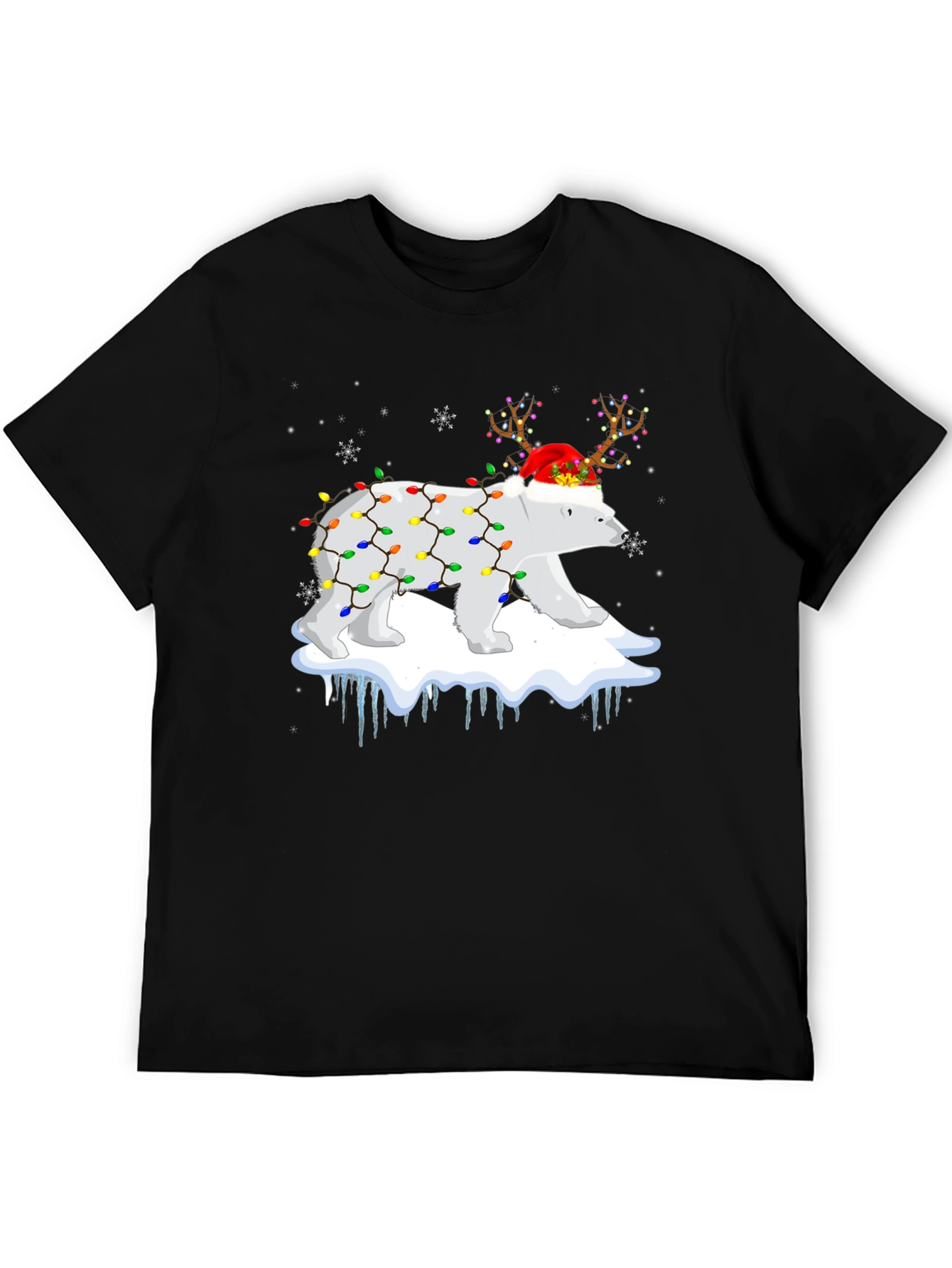 Christmas Polar Bear Lights T-Shirt