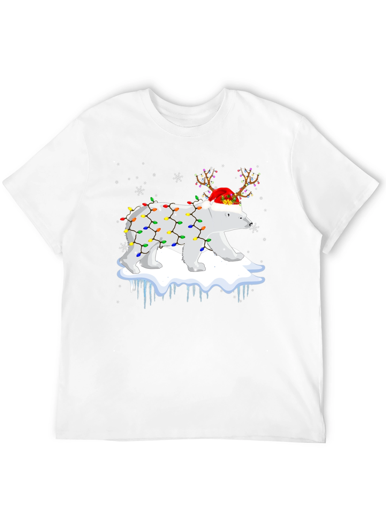 Christmas Polar Bear Lights T-Shirt